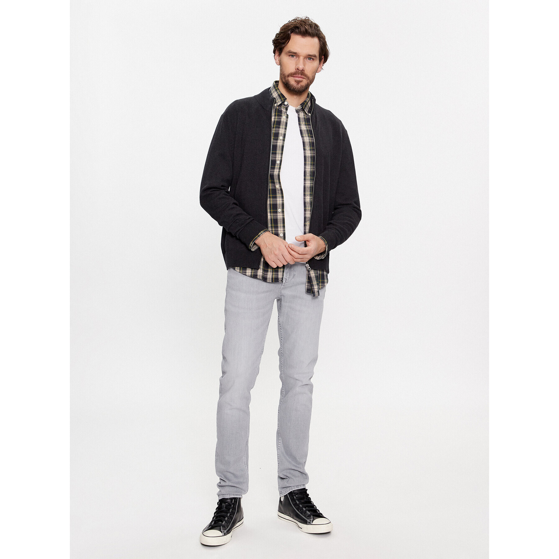 Pepe Jeans Кардиган Malcom PM702409 Черен Regular Fit - Pepit.bg