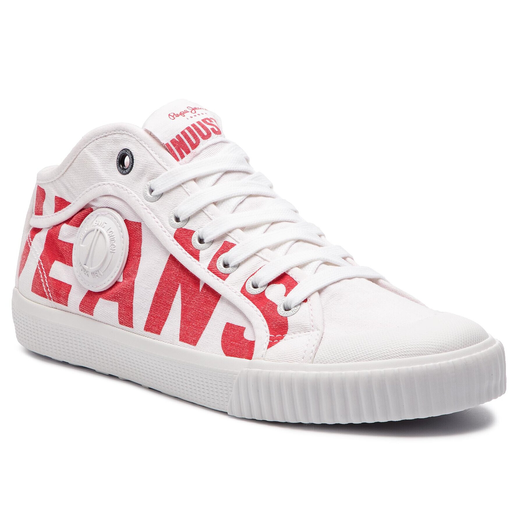 Pepe Jeans Кецове Industry Logo PMS30538 Бял - Pepit.bg