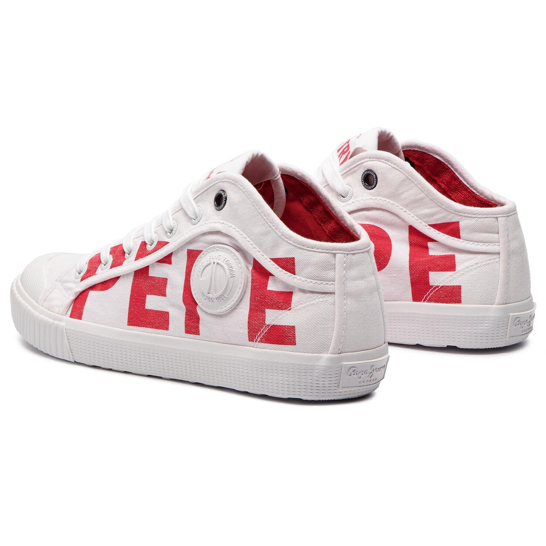 Pepe Jeans Кецове Industry Logo PMS30538 Бял - Pepit.bg