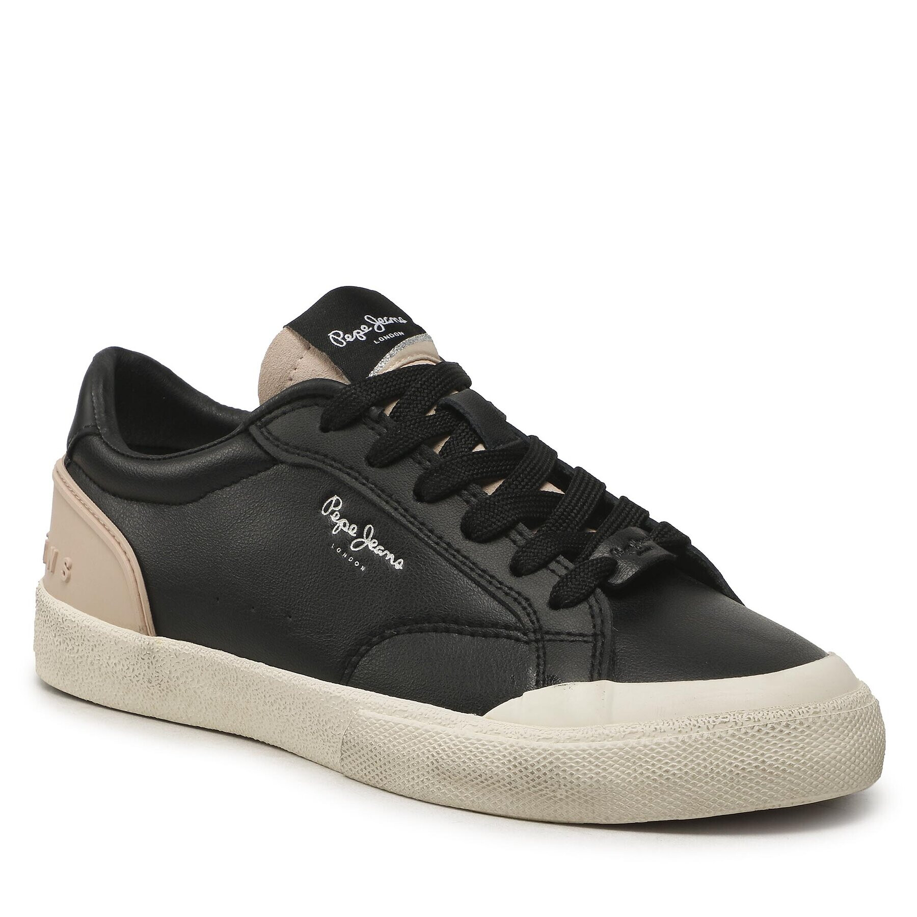 Pepe Jeans Кецове Kenton Vintage Ww PLS31407 Черен - Pepit.bg