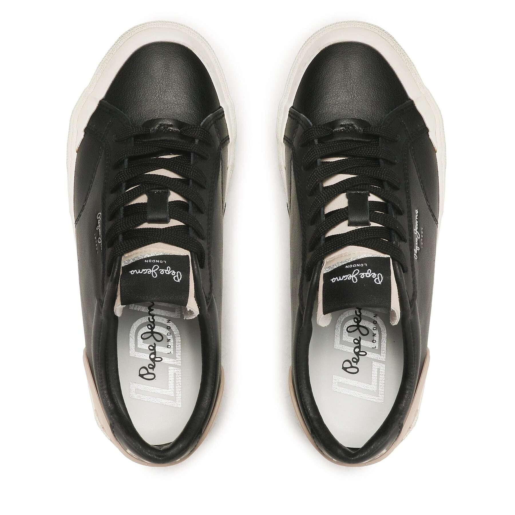 Pepe Jeans Кецове Kenton Vintage Ww PLS31407 Черен - Pepit.bg