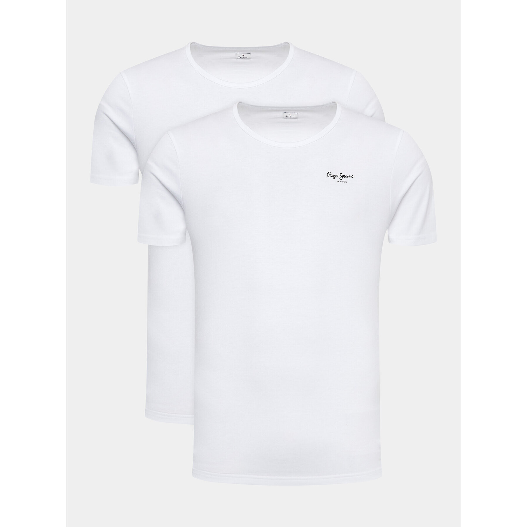 Pepe Jeans Комплект 2 тишъртки Pepe Tshirt 2P PMU10976 Бял Regular Fit - Pepit.bg