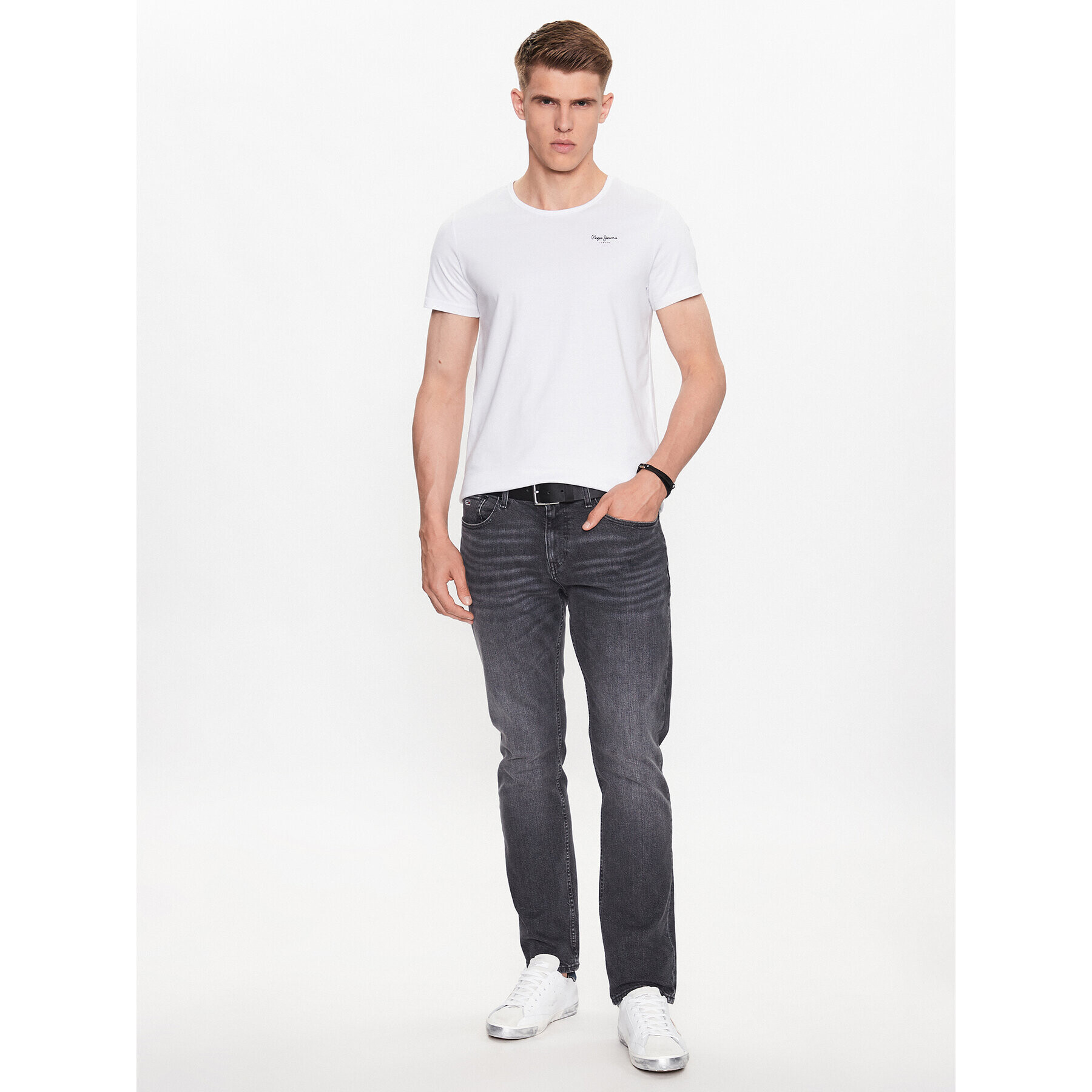 Pepe Jeans Комплект 2 тишъртки Pepe Tshirt 2P PMU10976 Бял Regular Fit - Pepit.bg