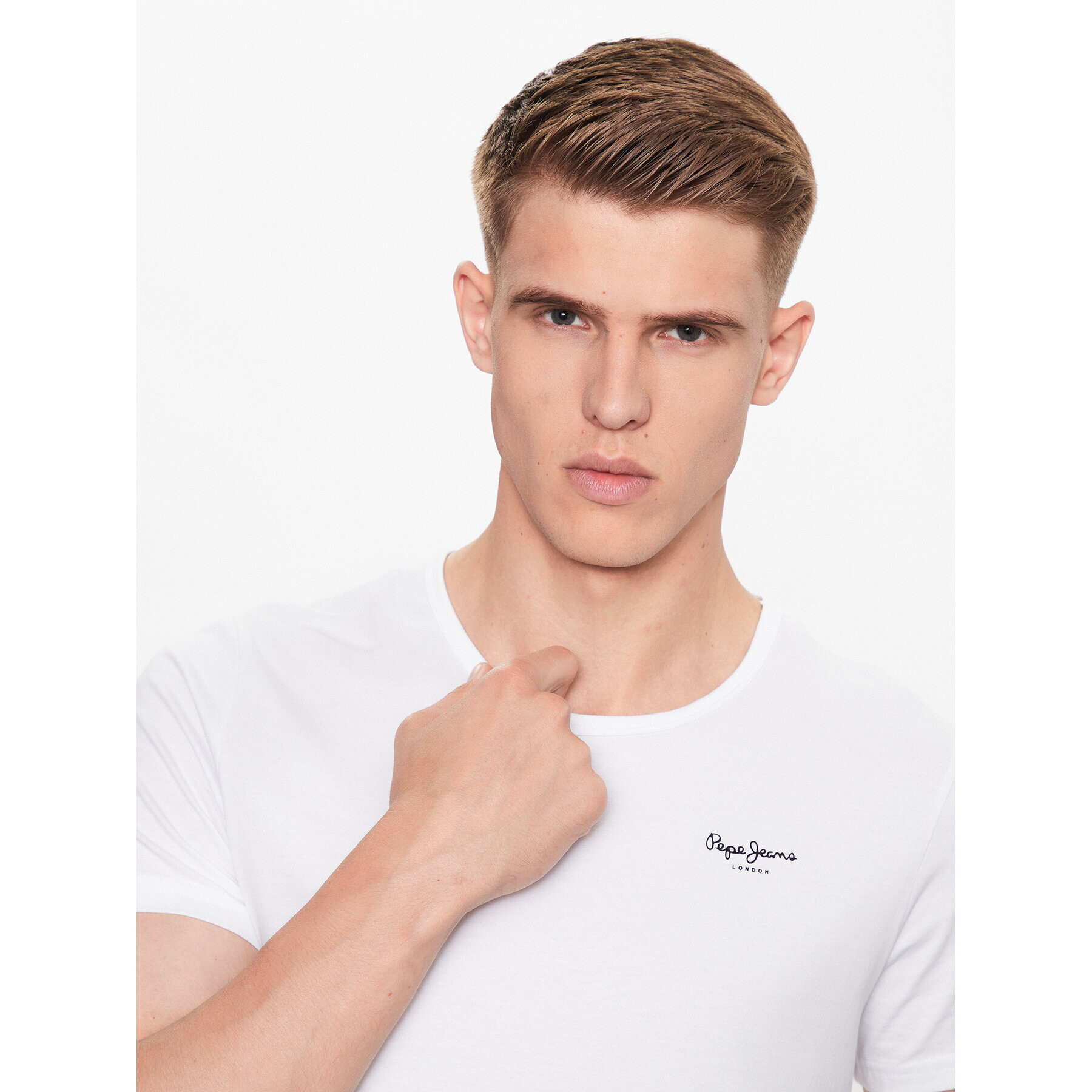 Pepe Jeans Комплект 2 тишъртки Pepe Tshirt 2P PMU10976 Бял Regular Fit - Pepit.bg