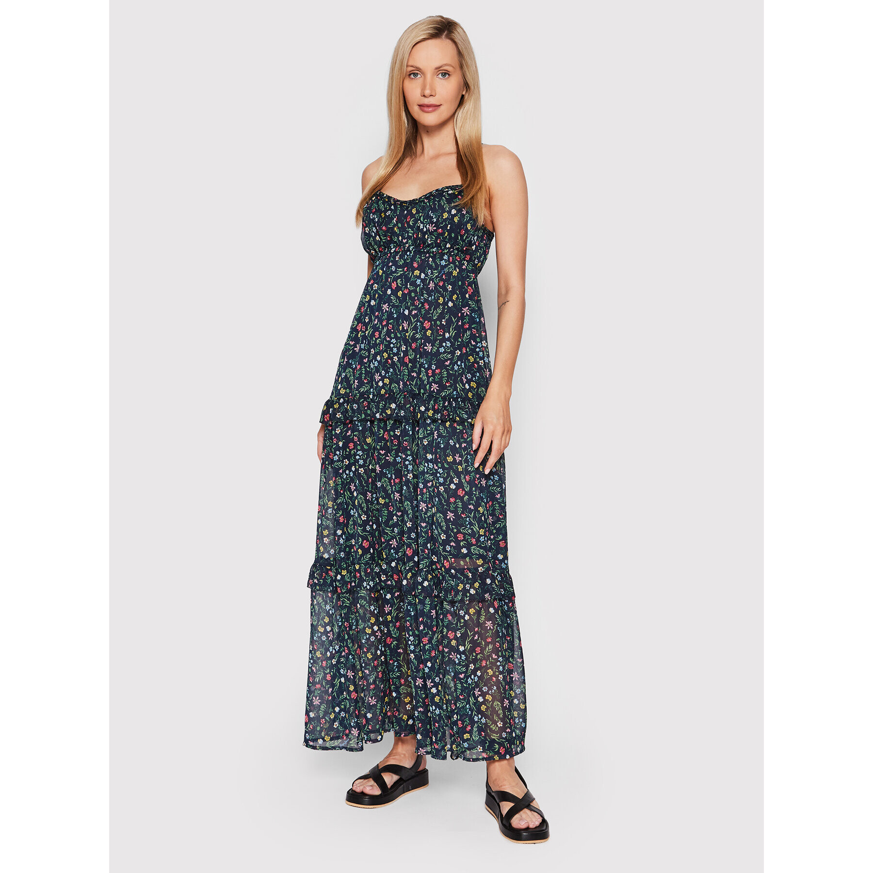 Pepe Jeans Лятна рокля Dara PL953094 Тъмносин Regular Fit - Pepit.bg