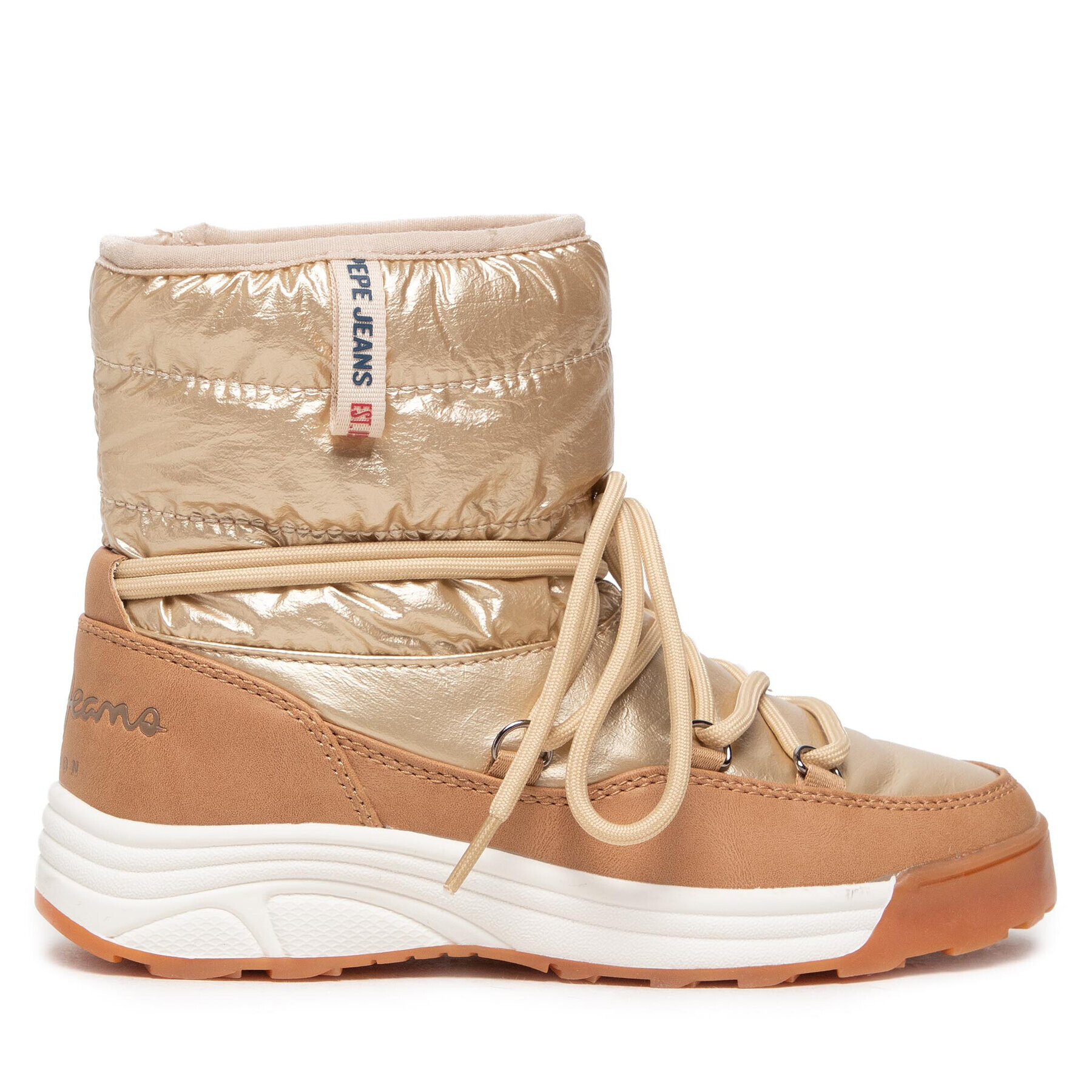 Pepe Jeans Обувки Jarvis Puff PGS50170 Златист - Pepit.bg