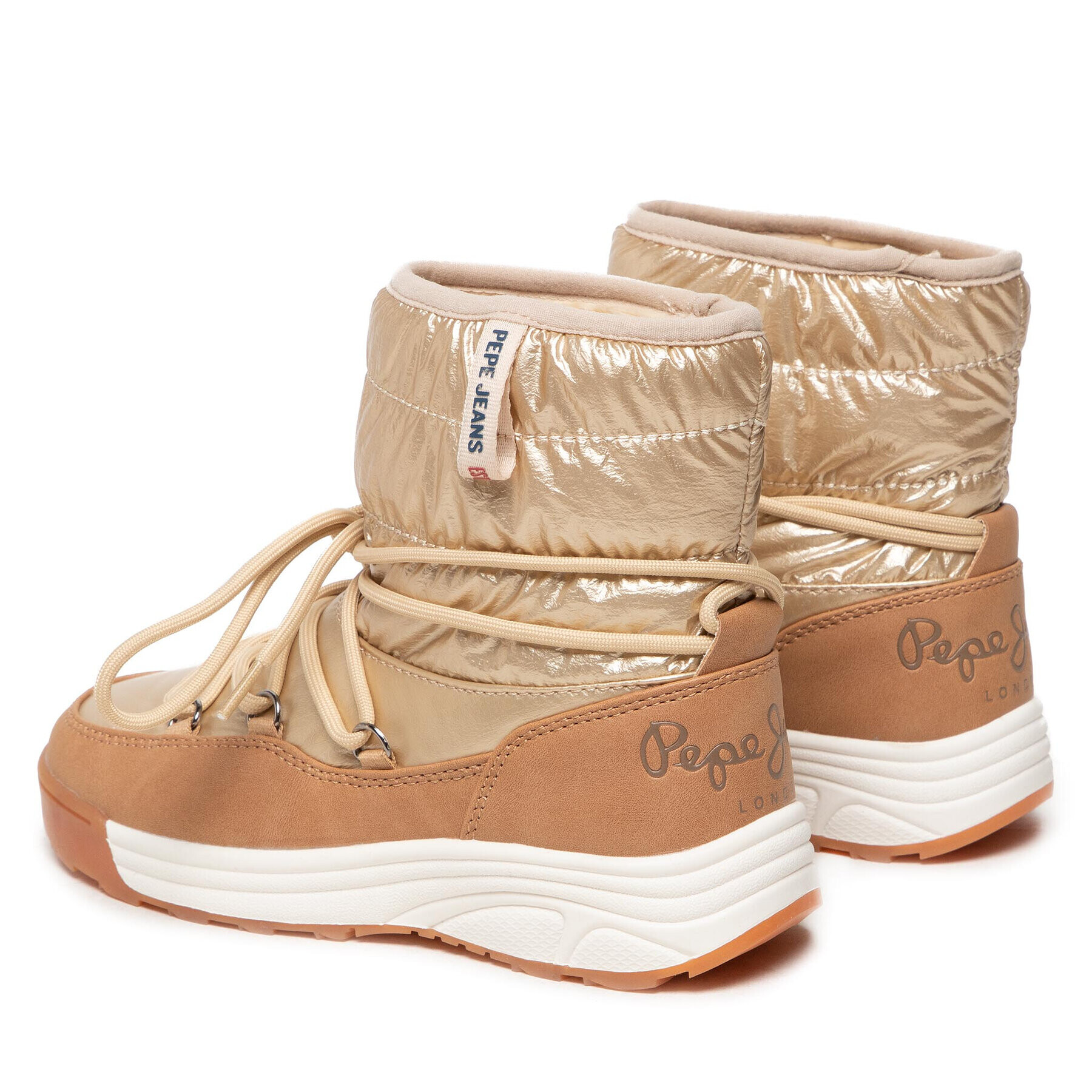 Pepe Jeans Обувки Jarvis Puff PGS50170 Златист - Pepit.bg