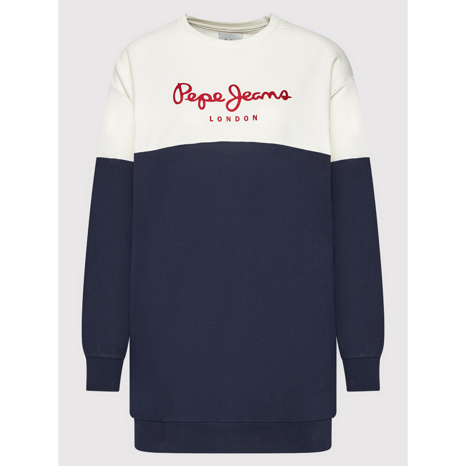 Pepe Jeans Плетена рокля Blanche PL952987 Тъмносин Relaxed Fit - Pepit.bg