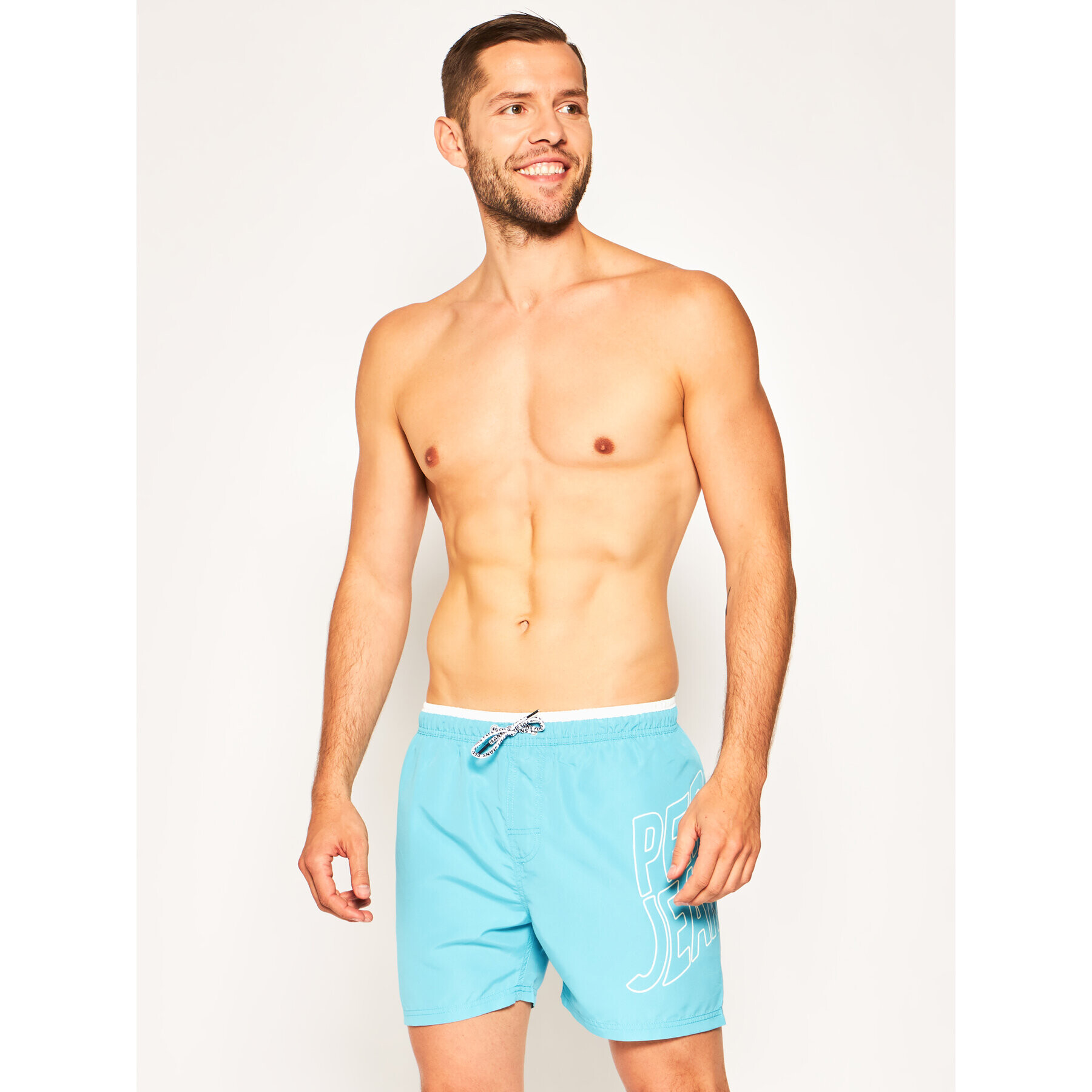 Pepe Jeans Плувни шорти Fin PMB10243 Син Regular Fit - Pepit.bg