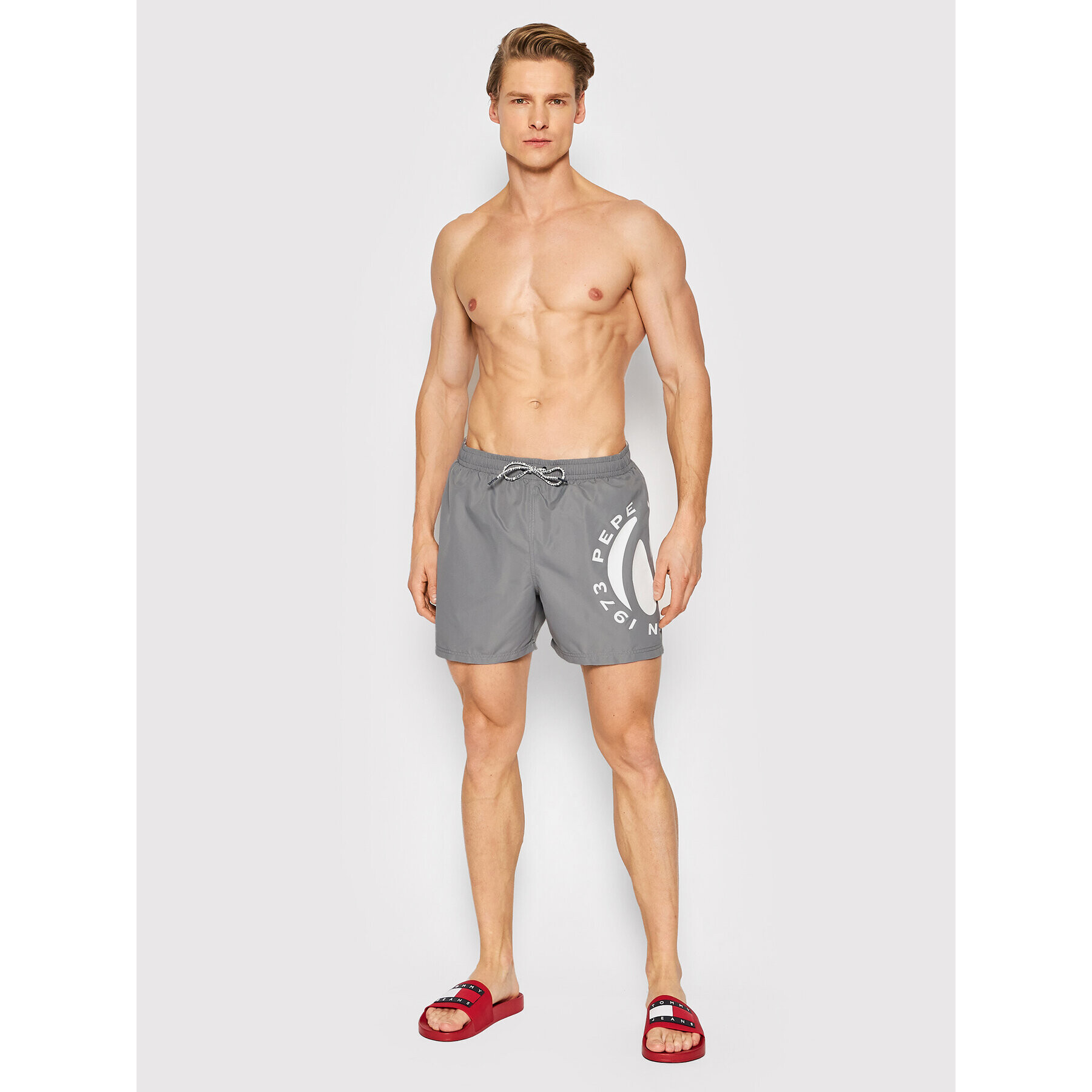 Pepe Jeans Плувни шорти Renzo PMB10319 Сив Regular Fit - Pepit.bg