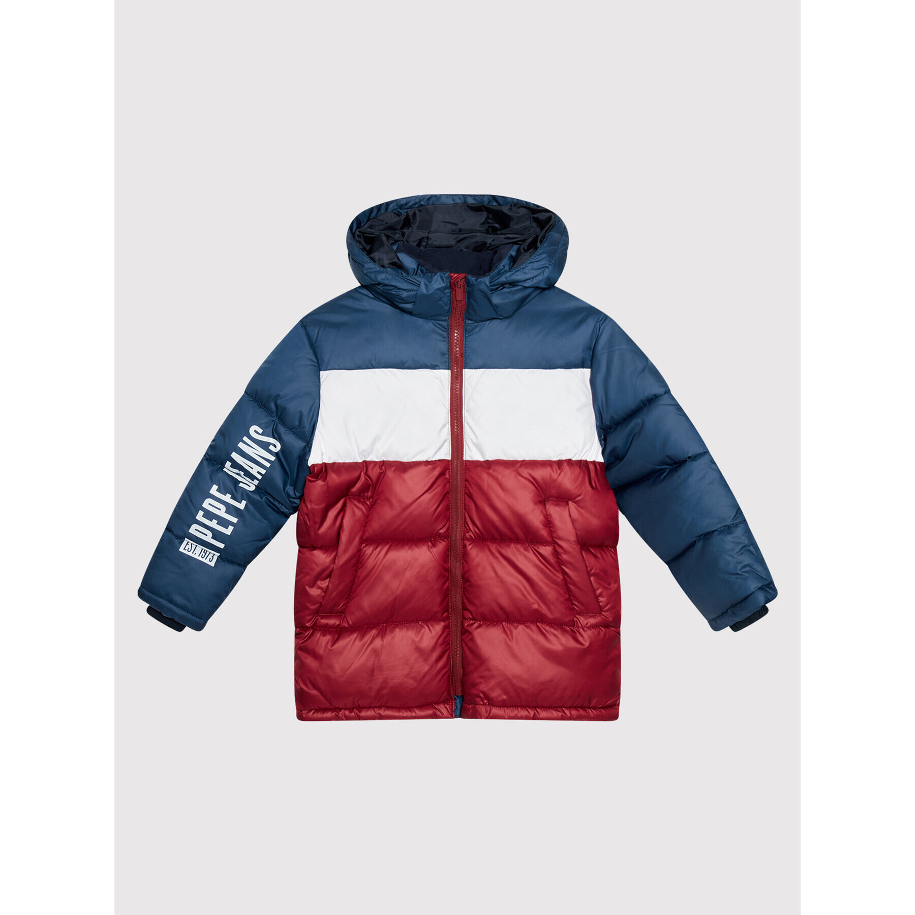Pepe Jeans Пухено яке Fenton PB401086 Червен Regular Fit - Pepit.bg