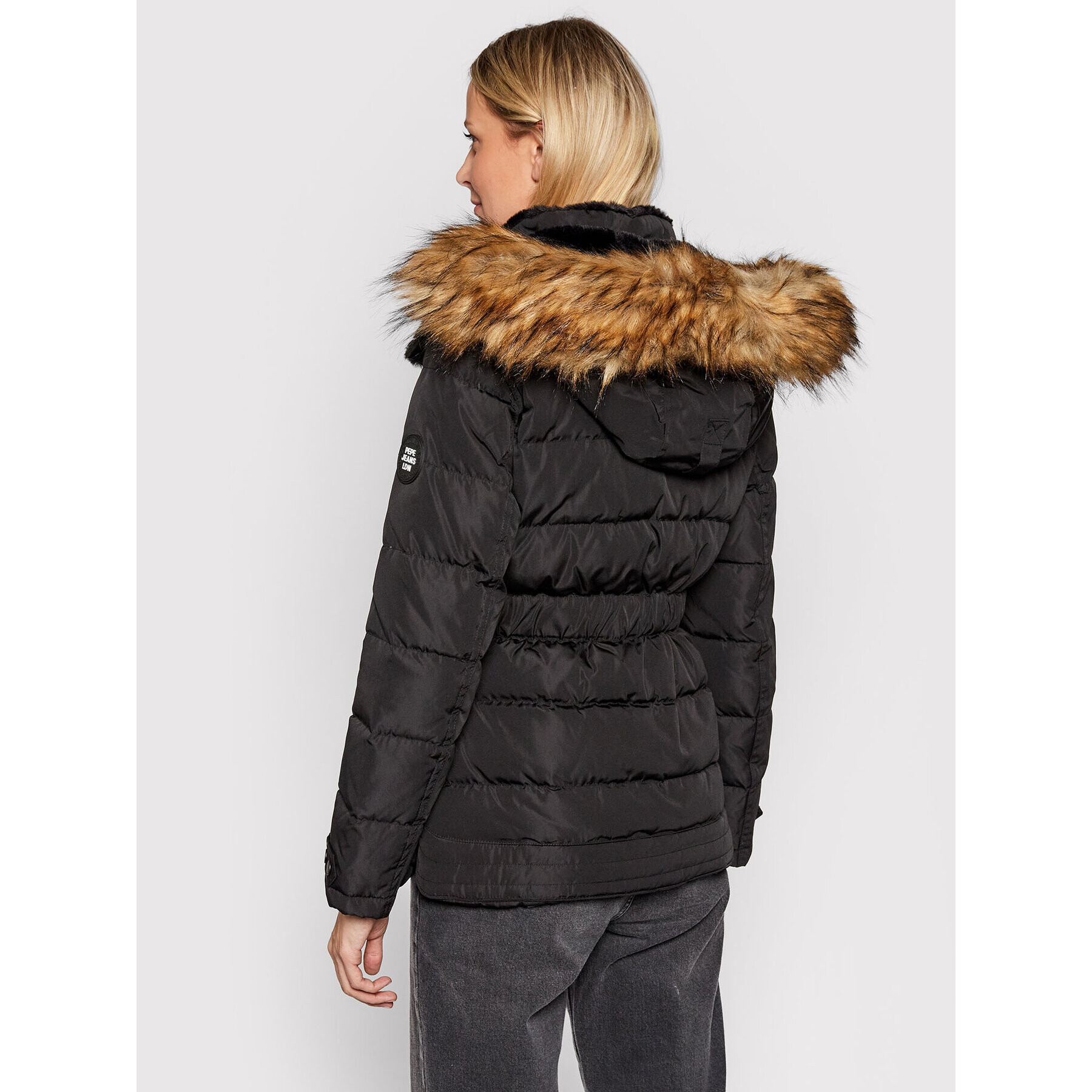 Pepe Jeans Пухено яке Frida PL401962 Черен Regular Fit - Pepit.bg