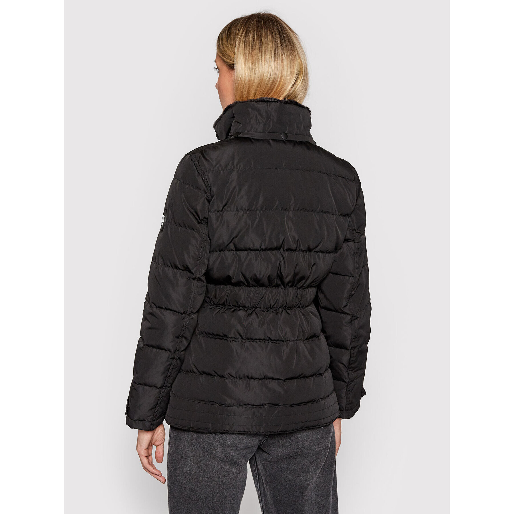 Pepe Jeans Пухено яке Frida PL401962 Черен Regular Fit - Pepit.bg