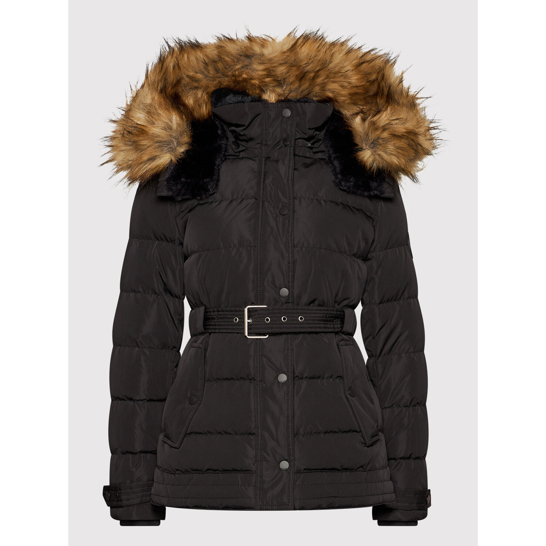 Pepe Jeans Пухено яке Frida PL401962 Черен Regular Fit - Pepit.bg