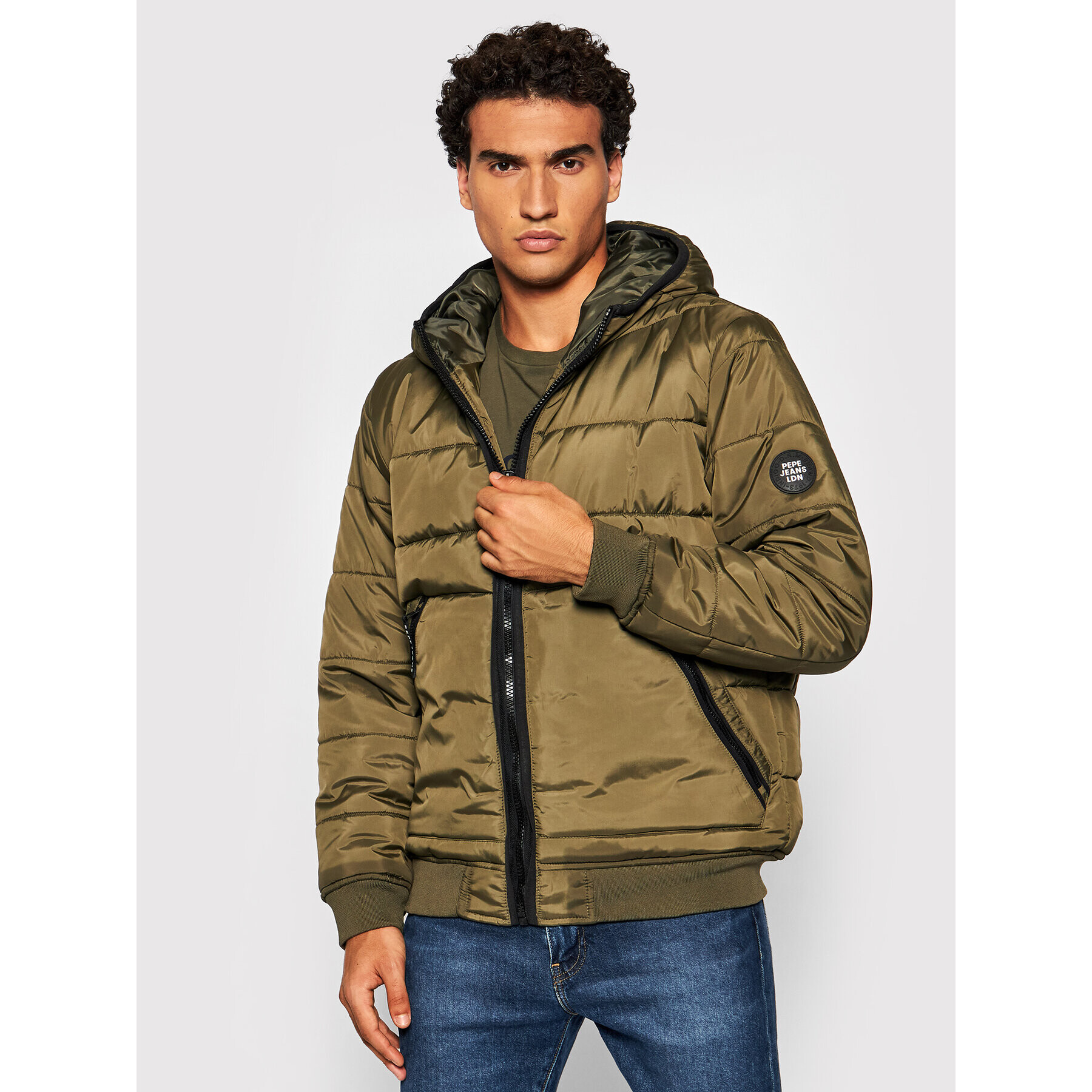 Pepe Jeans Пухено яке Graham PM402447 Зелен Regular Fit - Pepit.bg