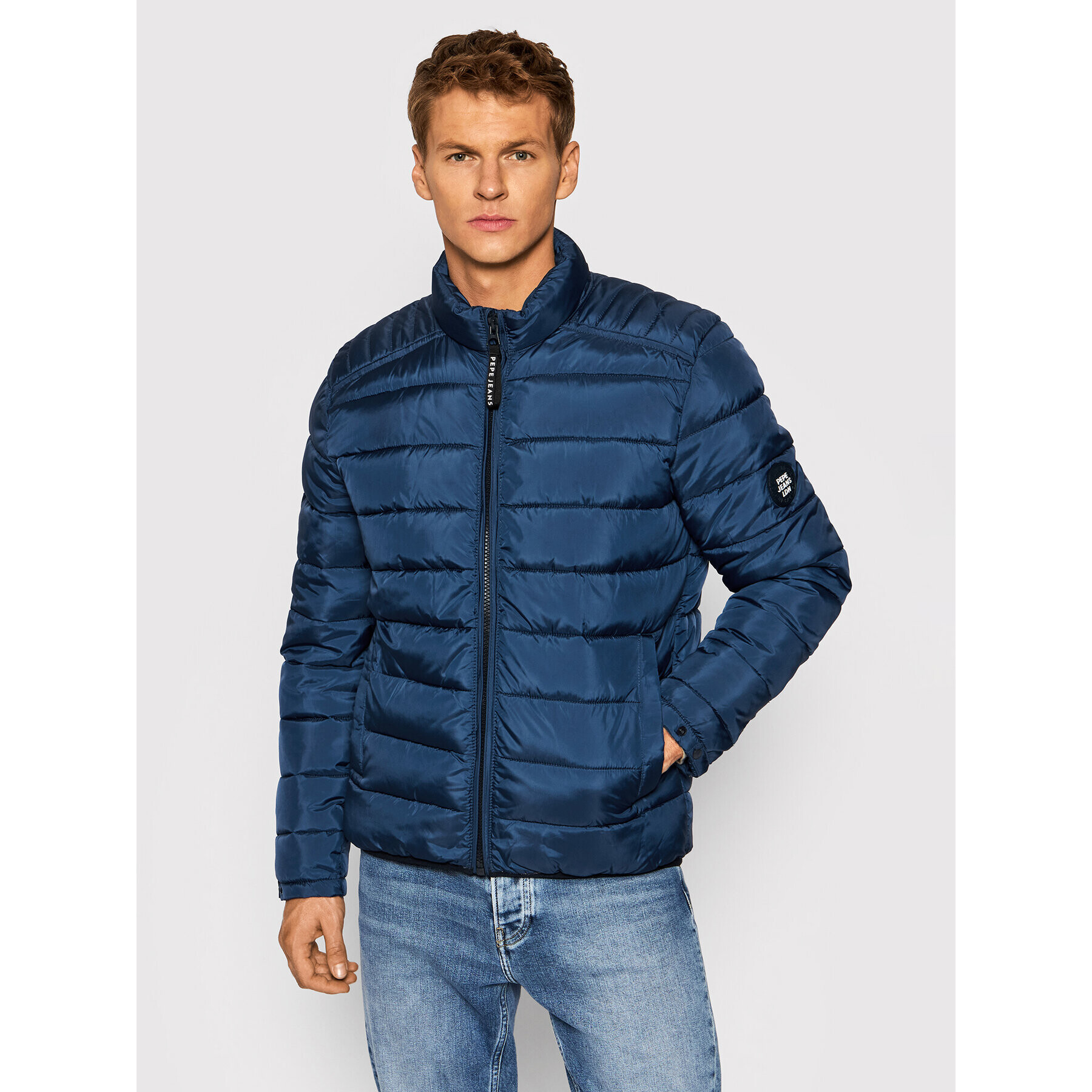 Pepe Jeans Пухено яке Heinrich PM402450 Тъмносин Regular Fit - Pepit.bg