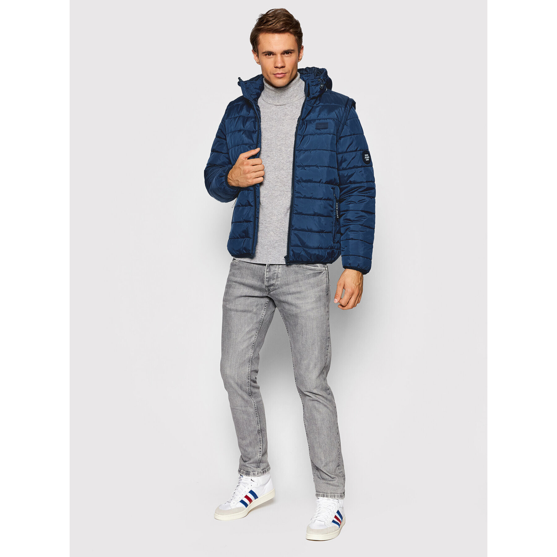 Pepe Jeans Пухено яке Hiram PM402452 Син Regular Fit - Pepit.bg