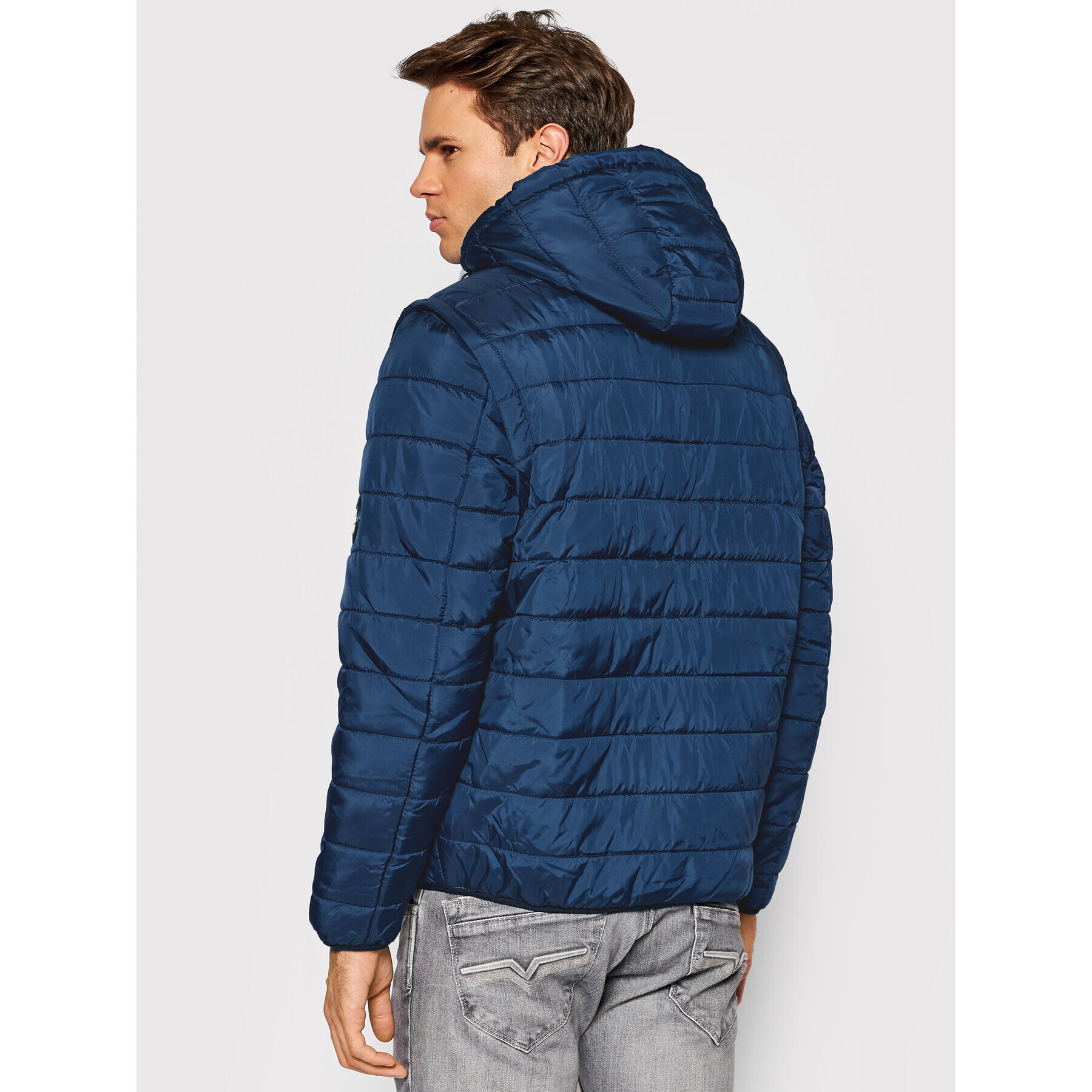 Pepe Jeans Пухено яке Hiram PM402452 Син Regular Fit - Pepit.bg