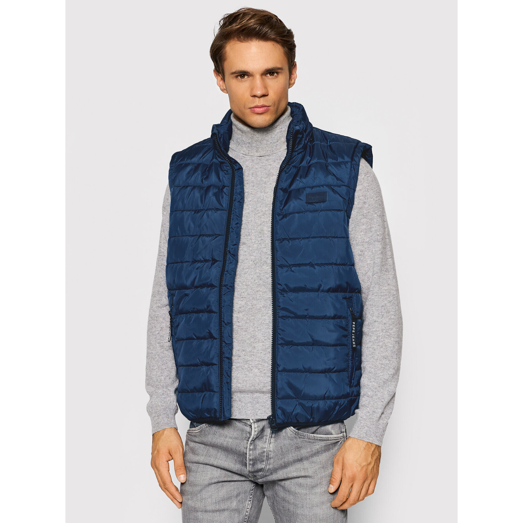 Pepe Jeans Пухено яке Hiram PM402452 Син Regular Fit - Pepit.bg