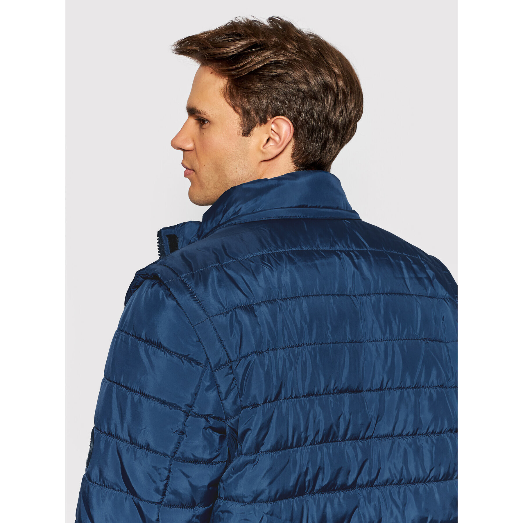Pepe Jeans Пухено яке Hiram PM402452 Син Regular Fit - Pepit.bg