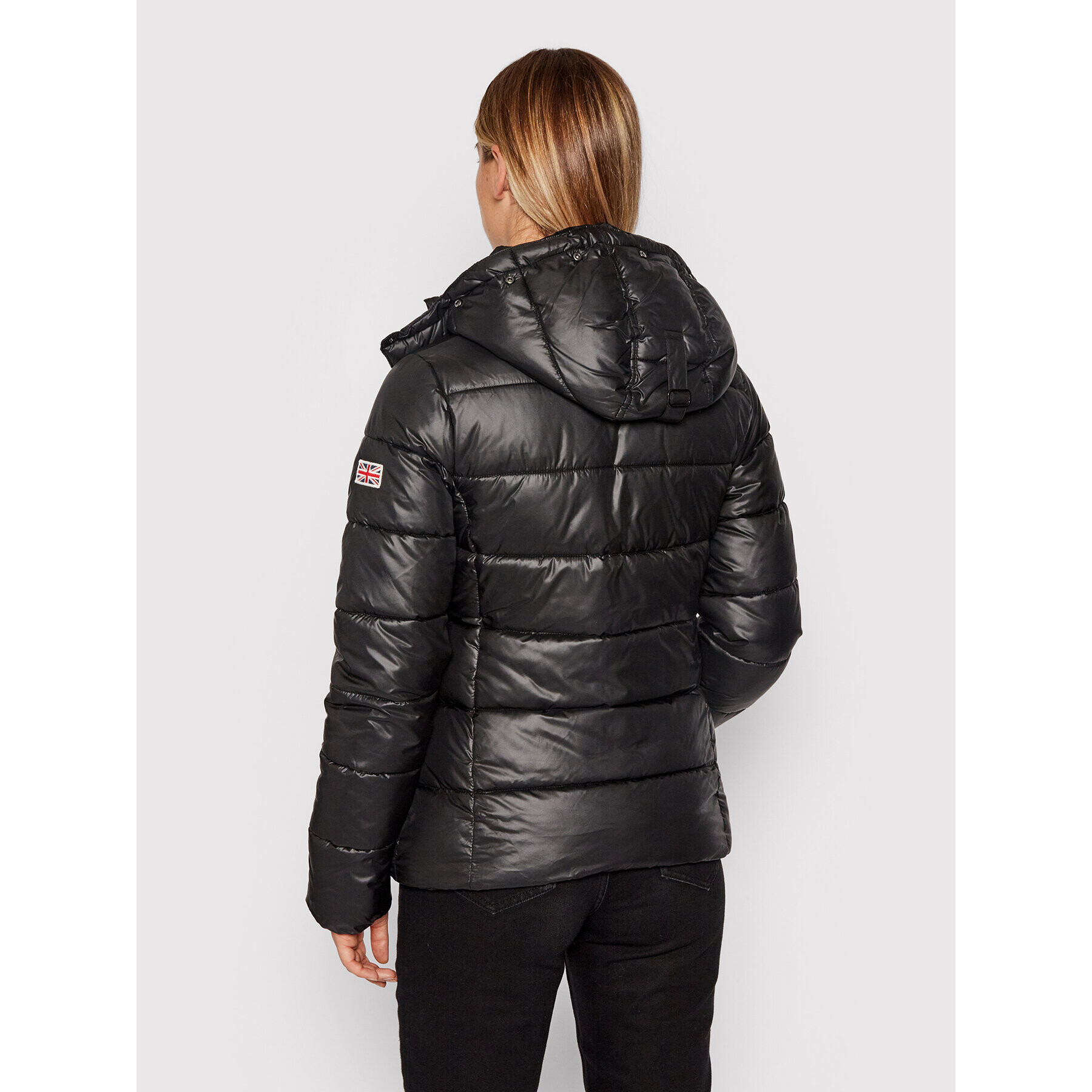 Pepe Jeans Пухено яке June PL401987 Черен Regular Fit - Pepit.bg
