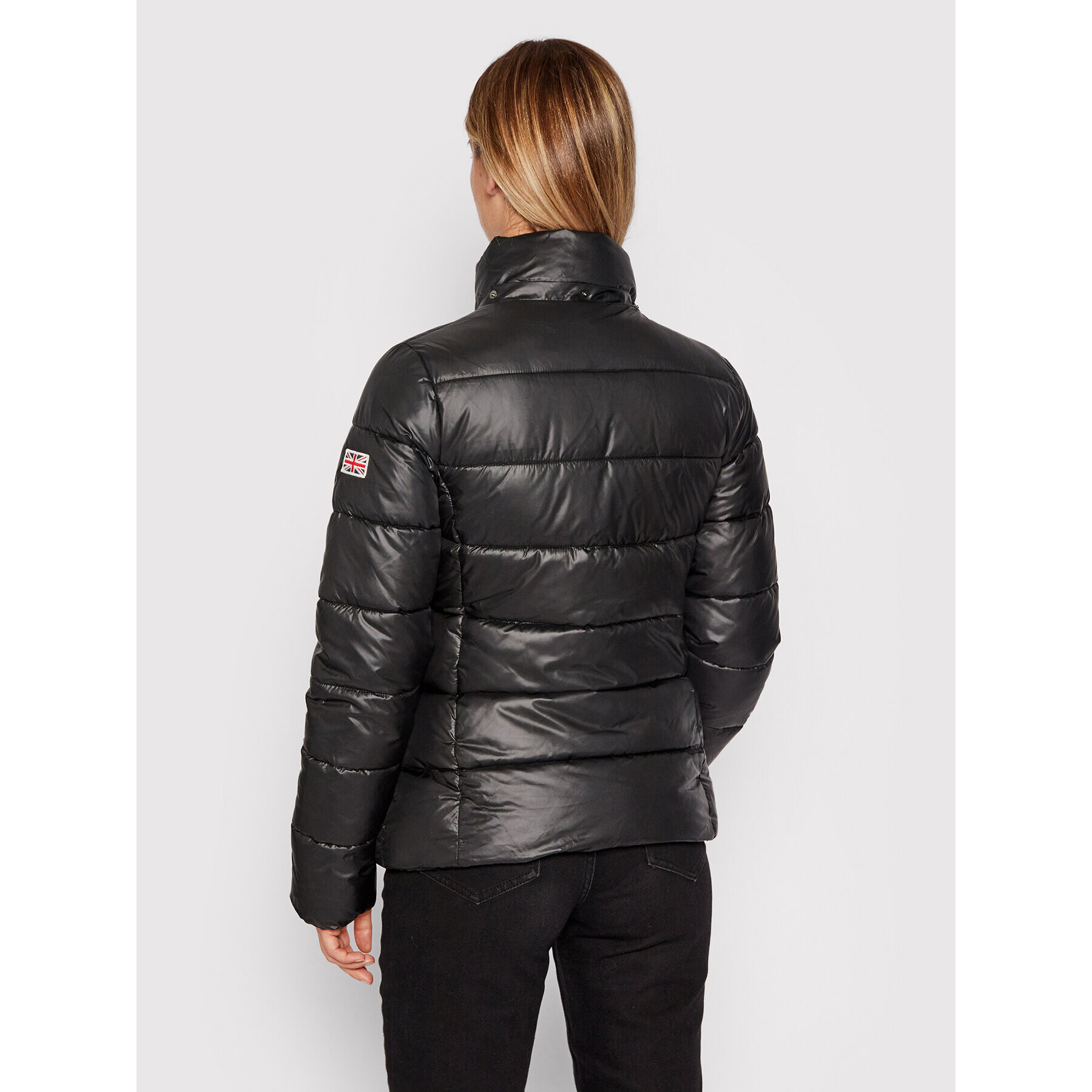 Pepe Jeans Пухено яке June PL401987 Черен Regular Fit - Pepit.bg