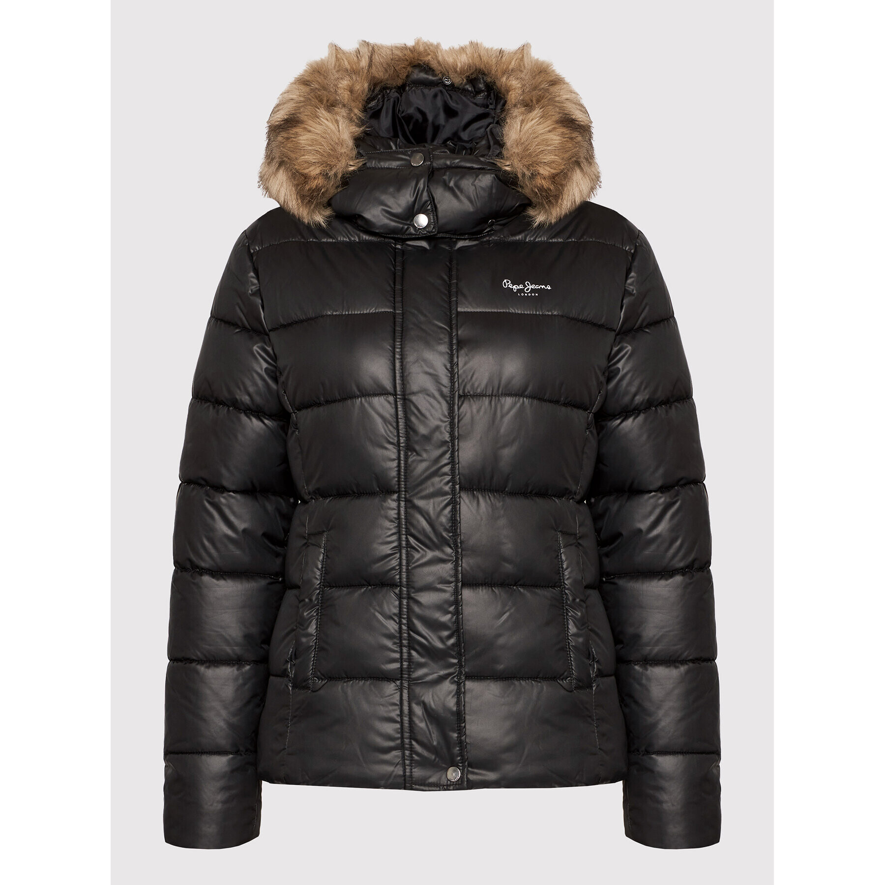 Pepe Jeans Пухено яке June PL401987 Черен Regular Fit - Pepit.bg