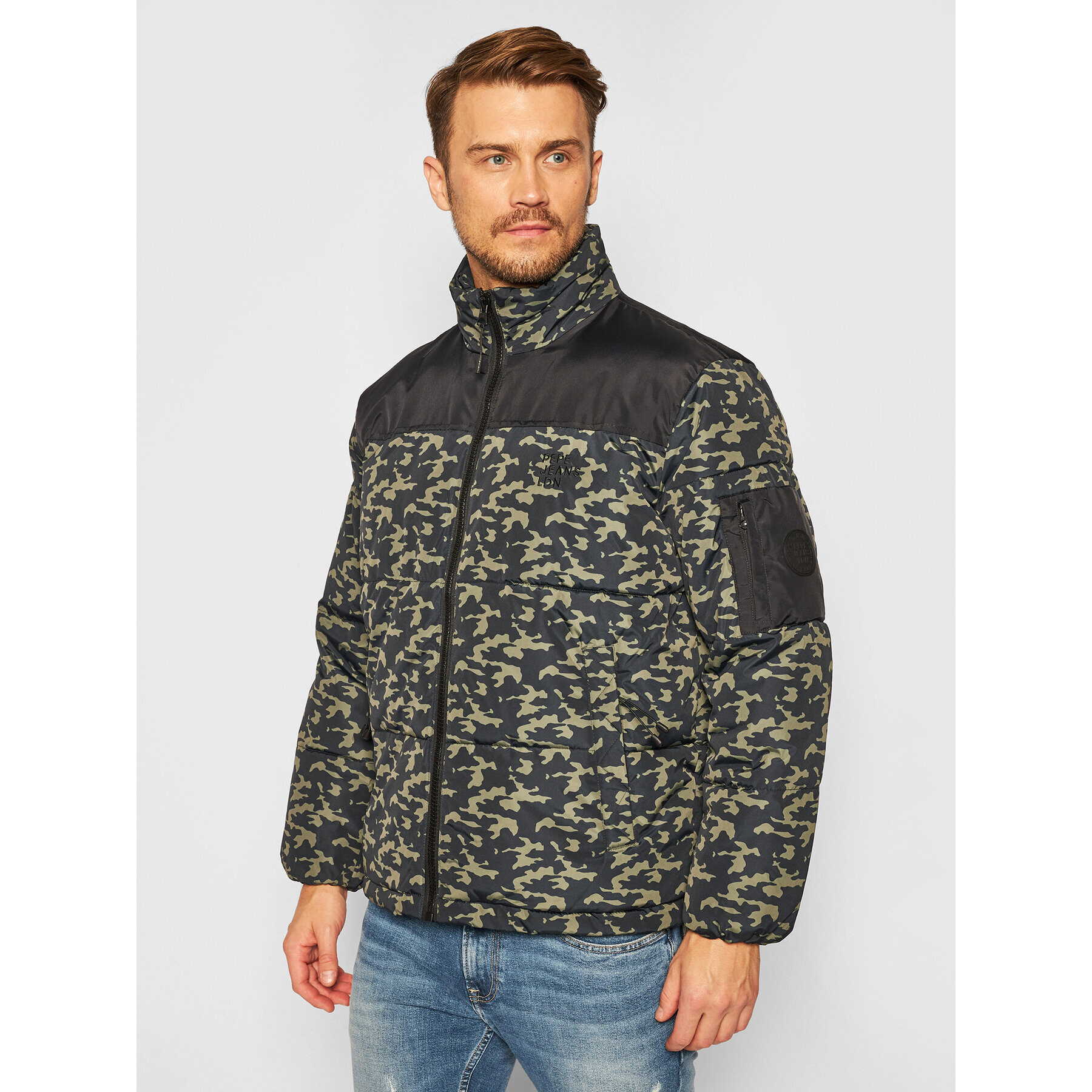 Pepe Jeans Пухено яке Milton PM402307 Зелен Regular Fit - Pepit.bg