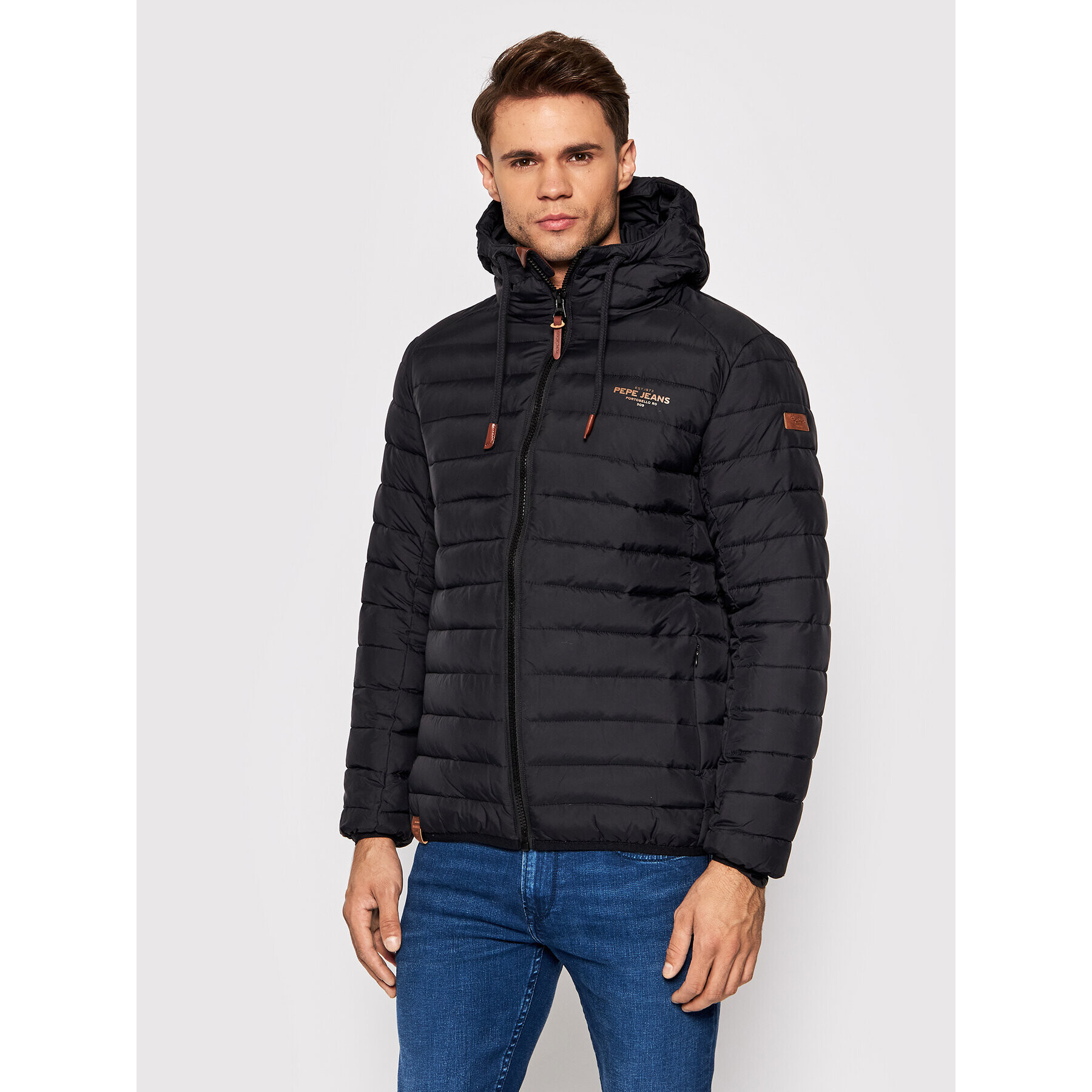 Pepe Jeans Пухено яке Mortimer PM402338 Черен Regular Fit - Pepit.bg