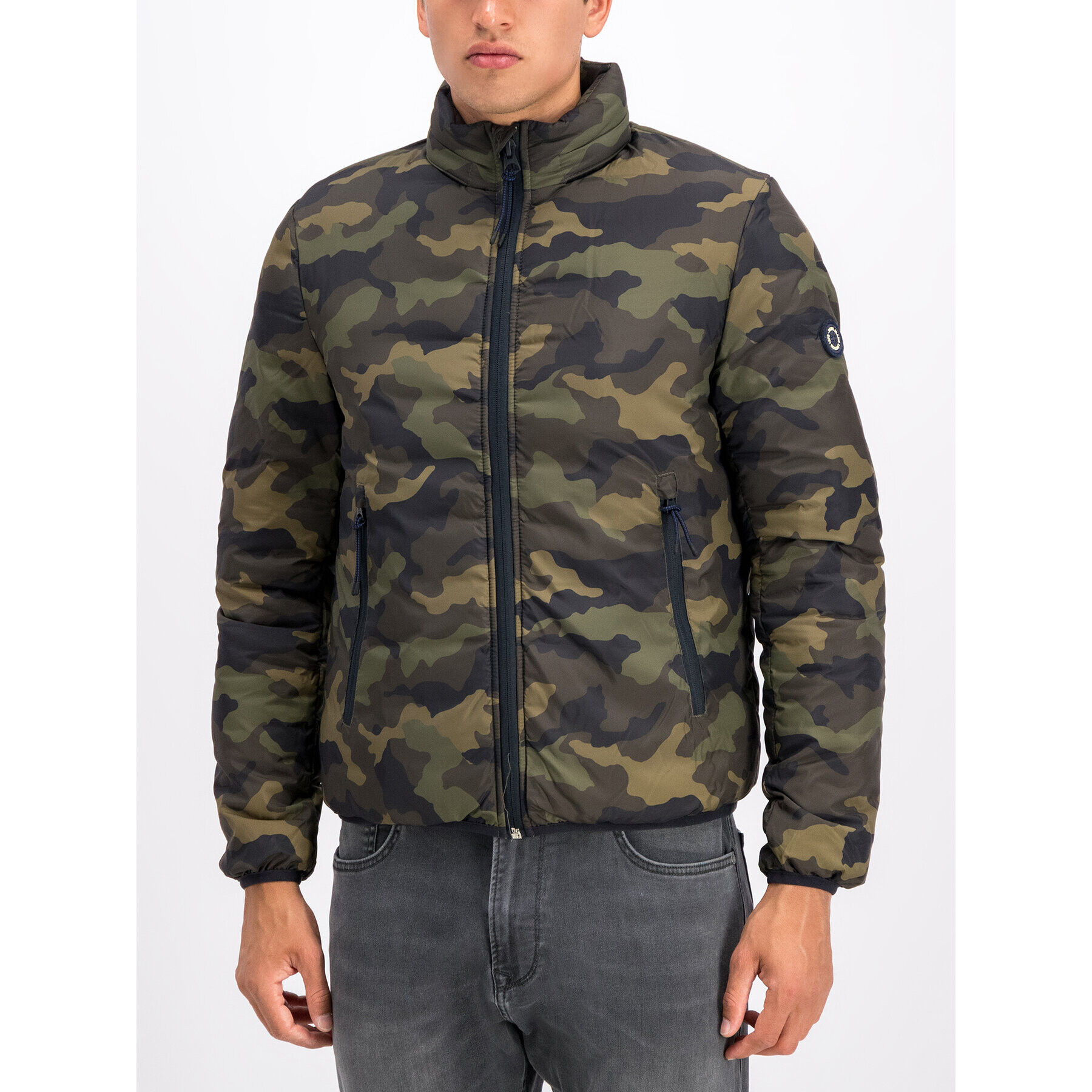 Pepe Jeans Пухено яке Rick Printed PM402137 Зелен Regular Fit - Pepit.bg