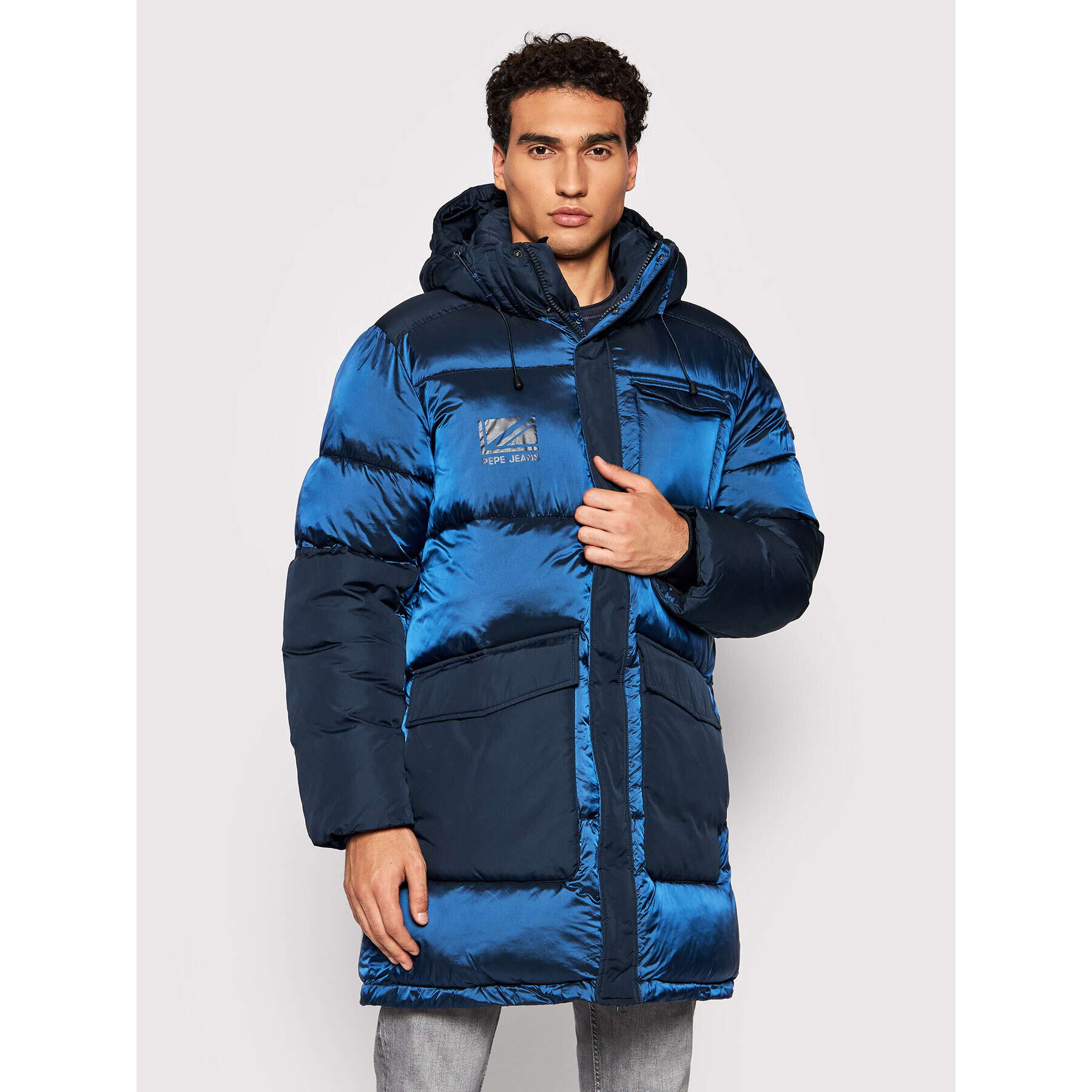 Pepe Jeans Пухено яке Rowland PM402444 Тъмносин Regular Fit - Pepit.bg