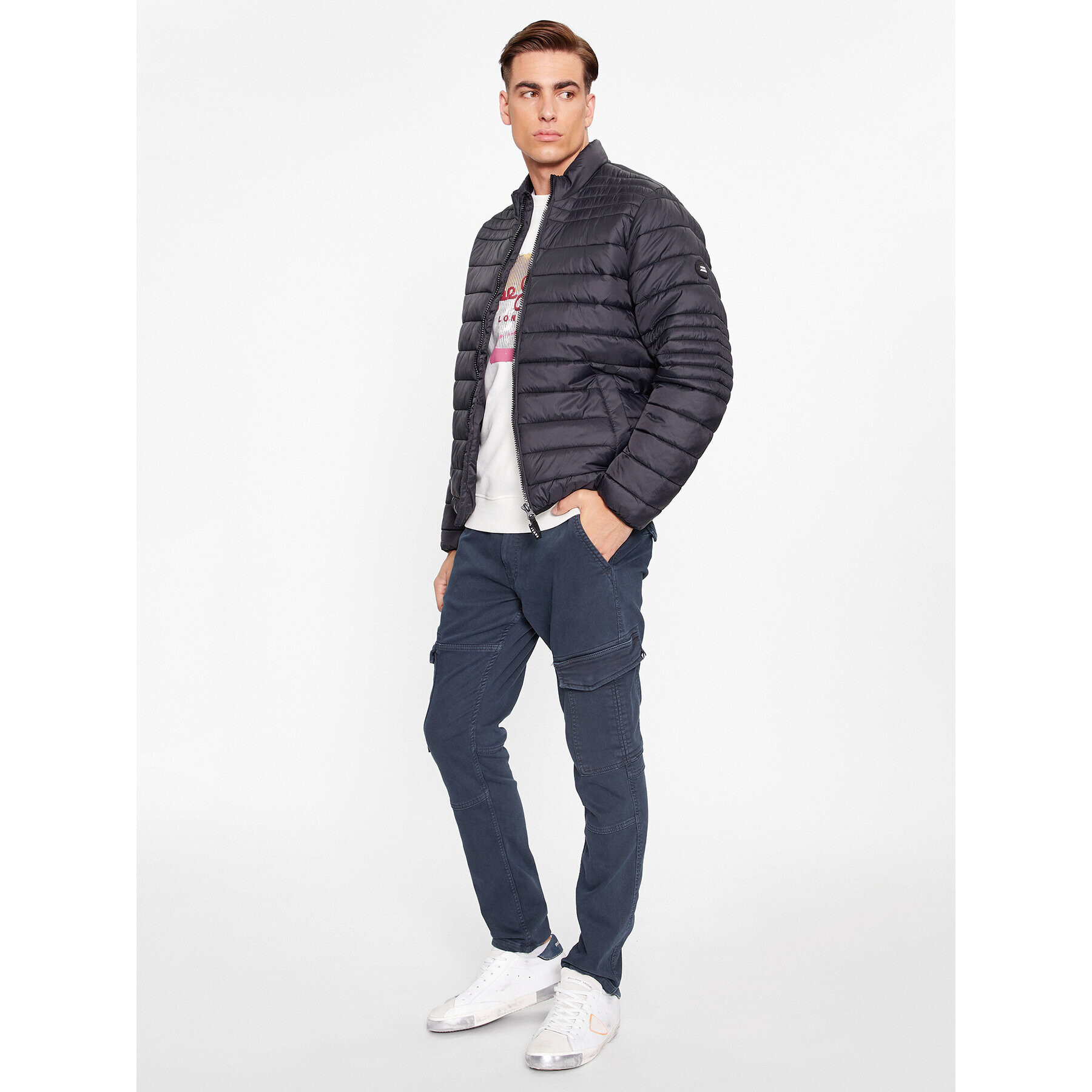 Pepe Jeans Пухено яке Balle PM402864 Черен Regular Fit - Pepit.bg