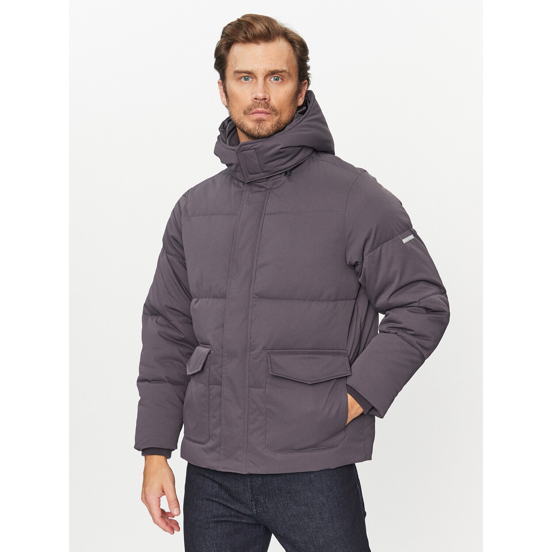 Pepe Jeans Пухено яке Biel PM402837 Сив Regular Fit - Pepit.bg