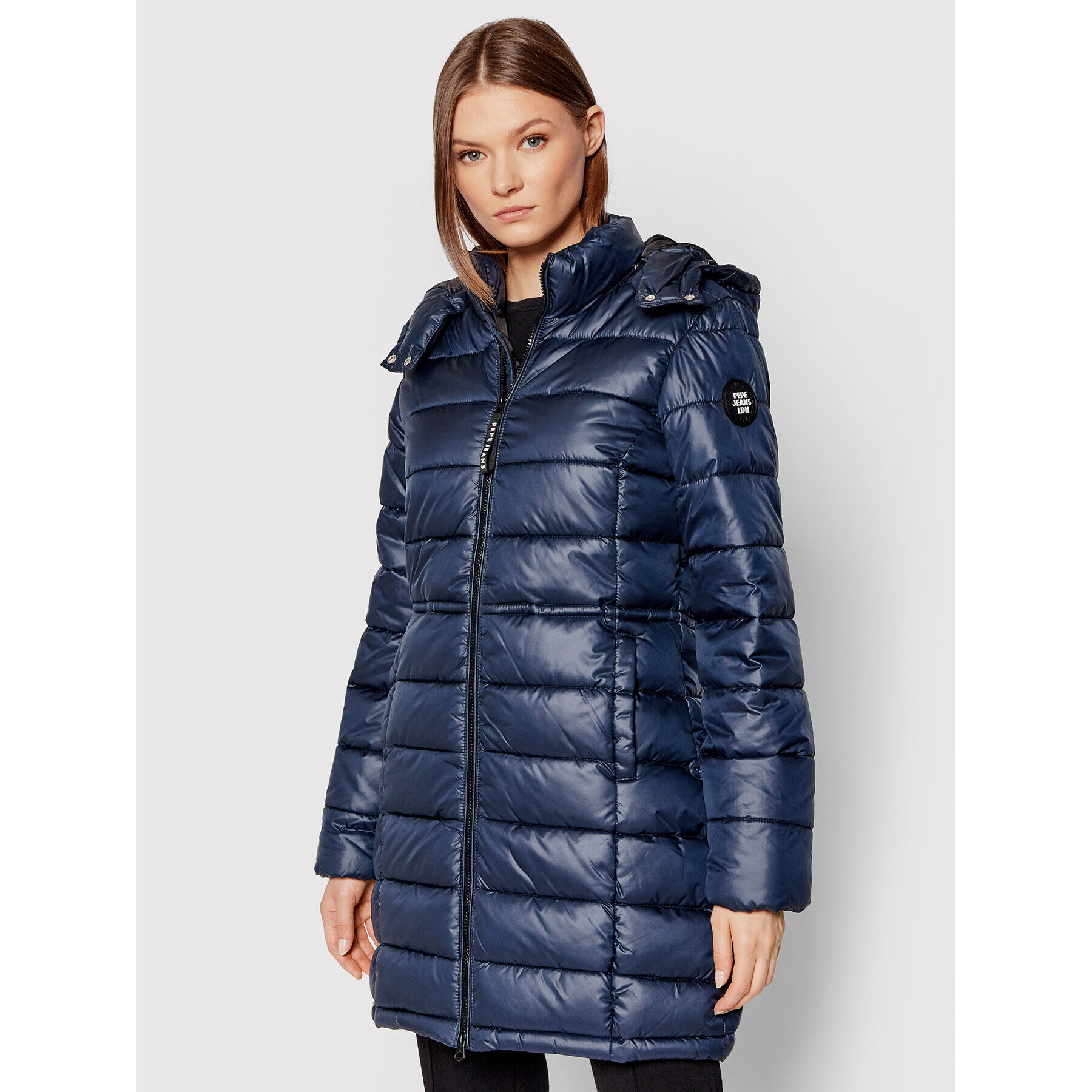 Pepe Jeans Пухено яке Eileen PL401981 Тъмносин Regular Fit - Pepit.bg