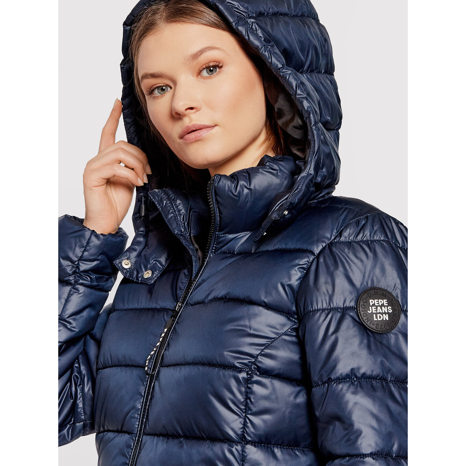 Pepe Jeans Пухено яке Eileen PL401981 Тъмносин Regular Fit - Pepit.bg