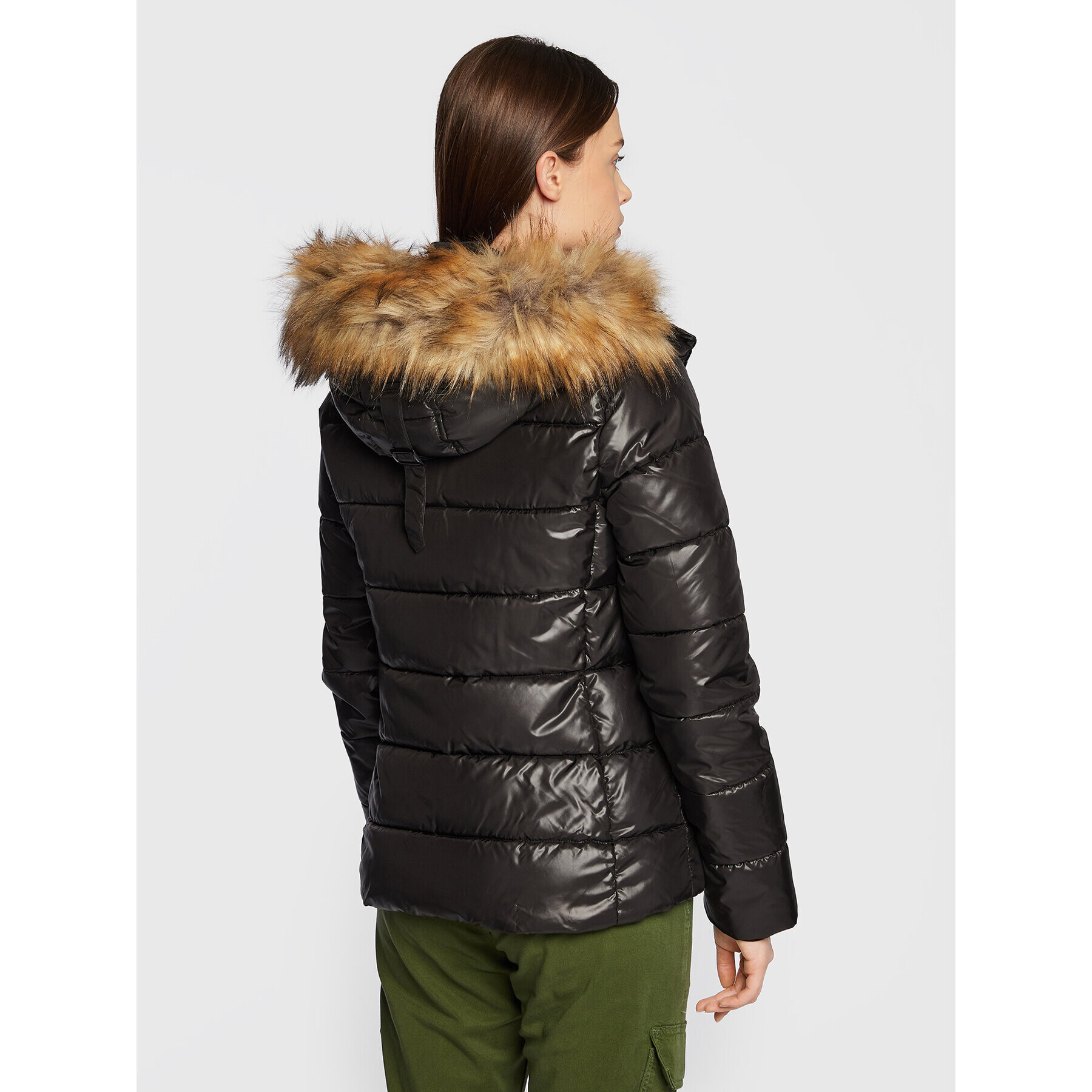 Pepe Jeans Пухено яке June PL402104 Черен Regular Fit - Pepit.bg
