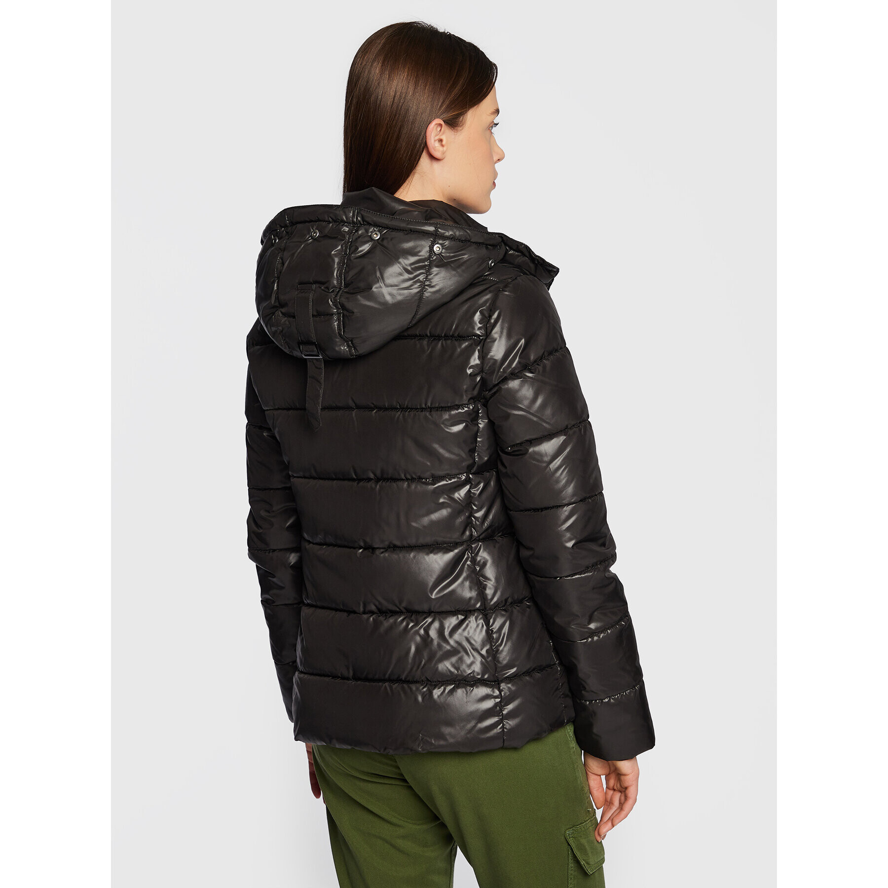 Pepe Jeans Пухено яке June PL402104 Черен Regular Fit - Pepit.bg