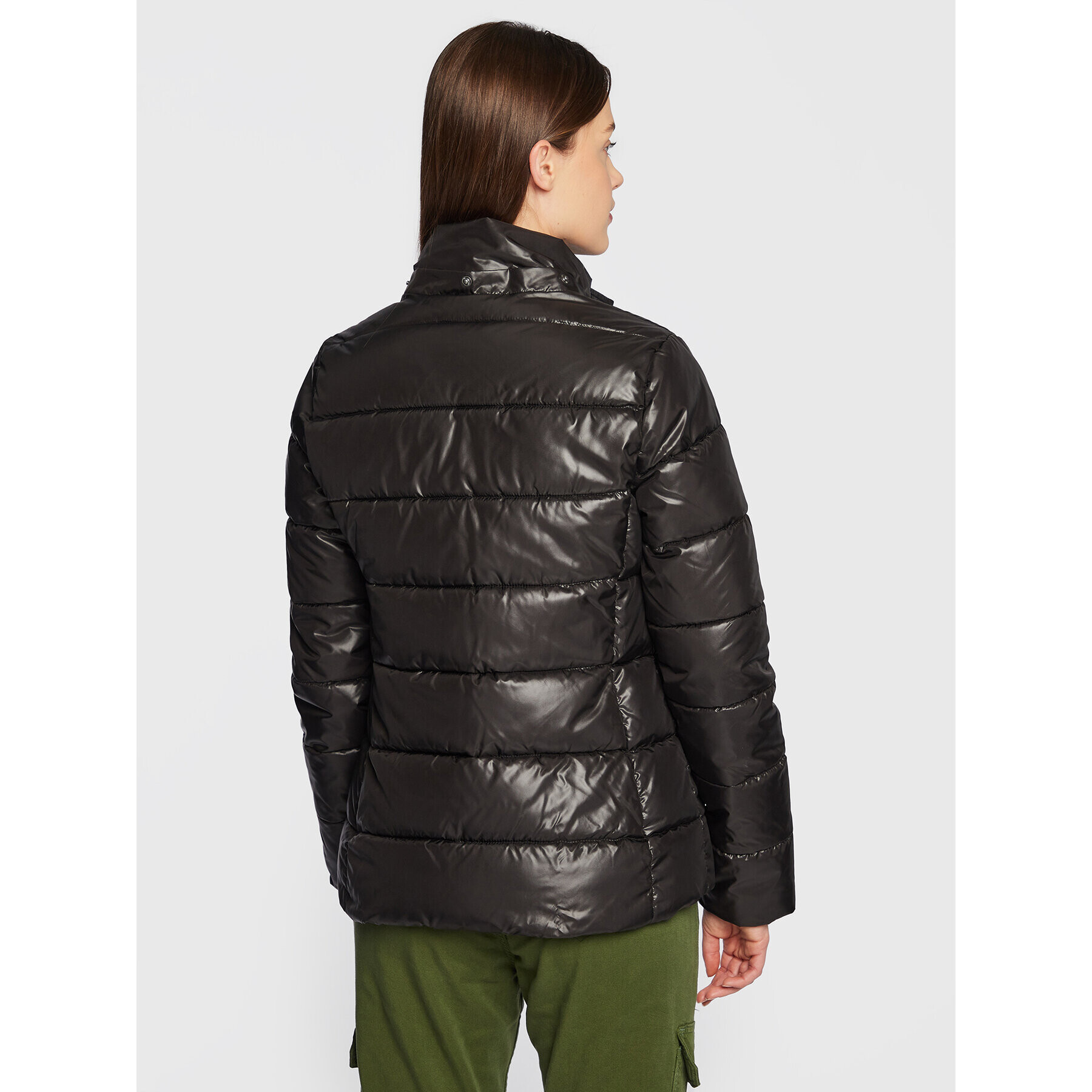 Pepe Jeans Пухено яке June PL402104 Черен Regular Fit - Pepit.bg