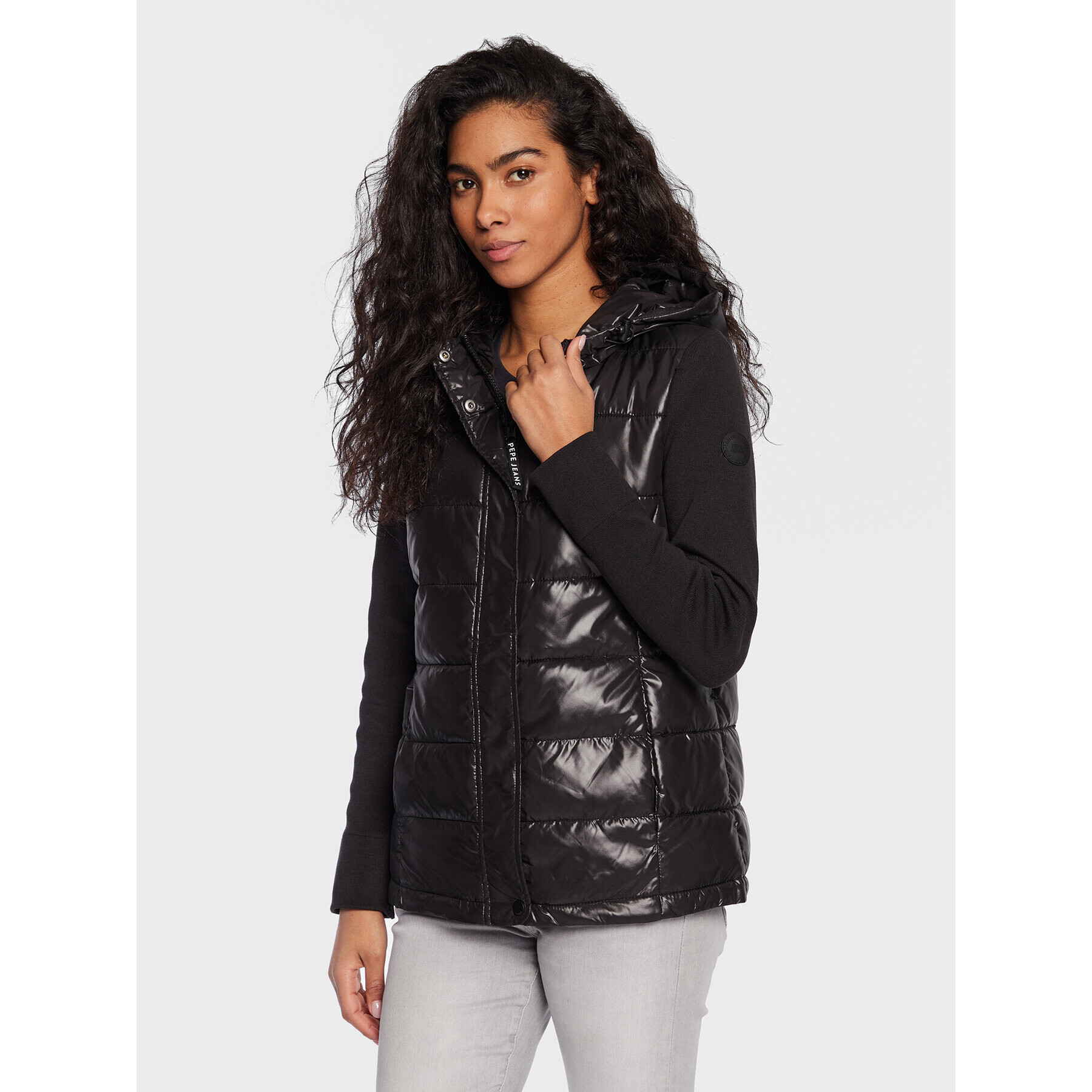 Pepe Jeans Пухено яке Rinnas PL402143 Черен Regular Fit - Pepit.bg