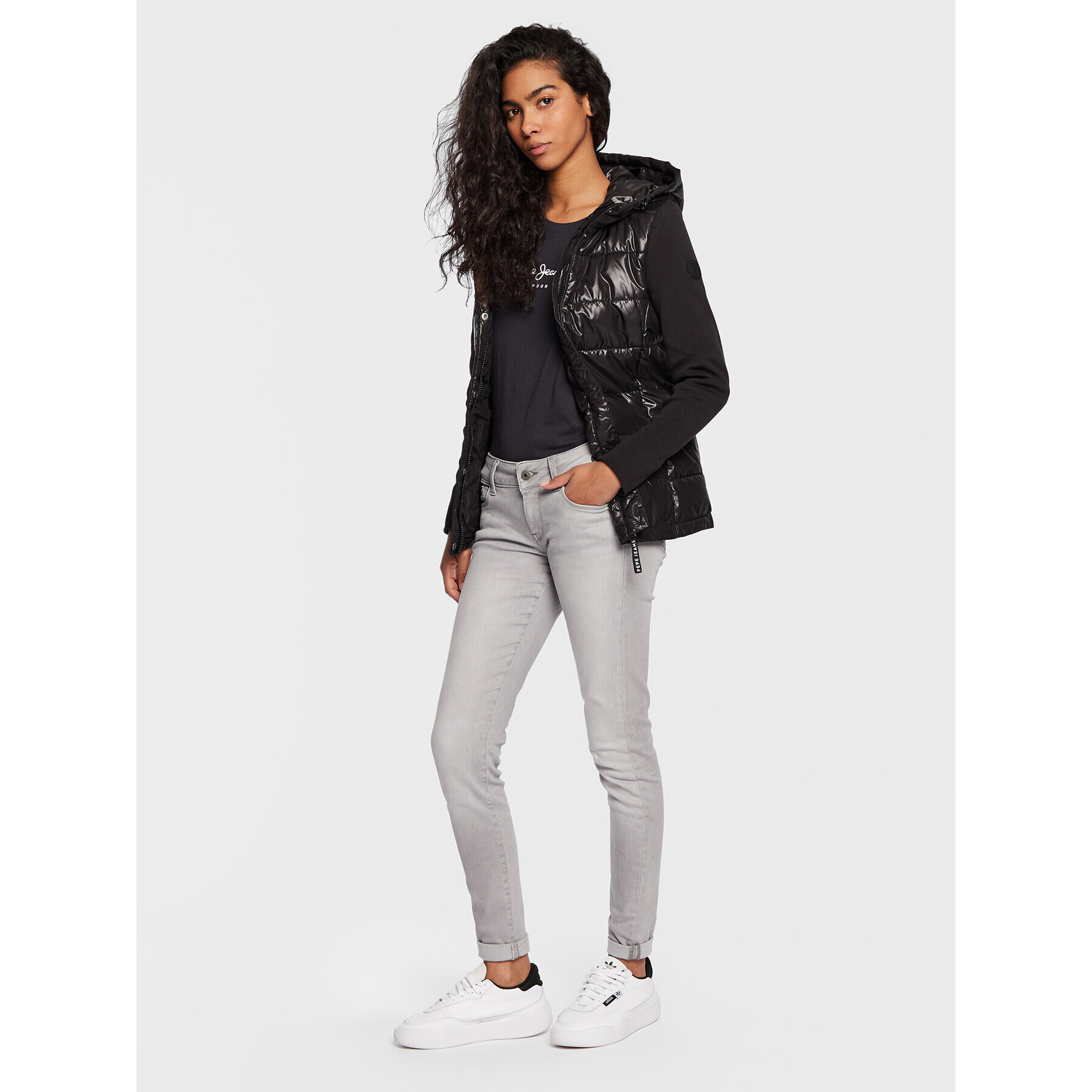 Pepe Jeans Пухено яке Rinnas PL402143 Черен Regular Fit - Pepit.bg
