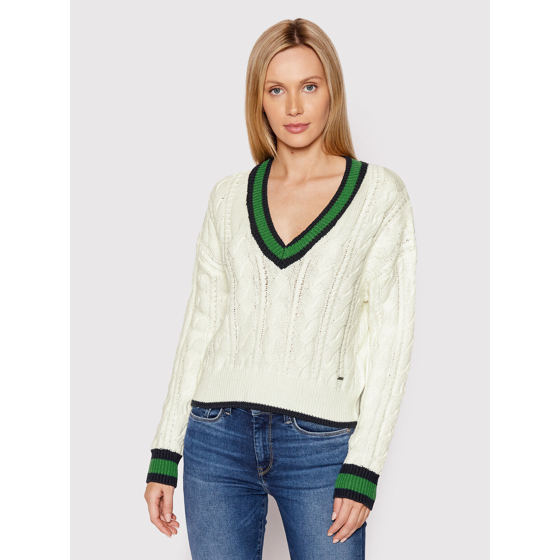 Pepe Jeans Пуловер Beau PL701865 Екрю Regular Fit - Pepit.bg