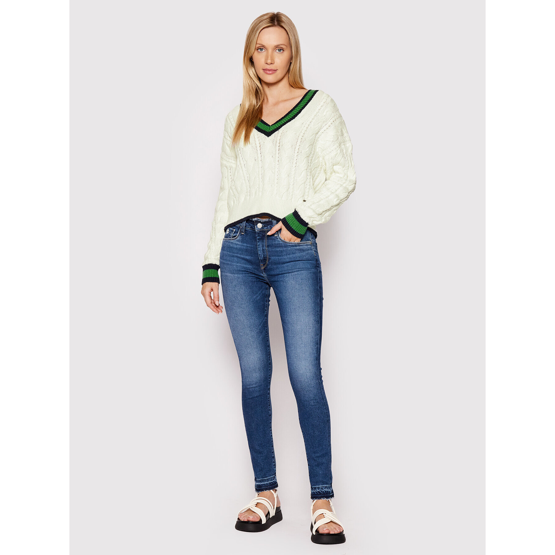 Pepe Jeans Пуловер Beau PL701865 Екрю Regular Fit - Pepit.bg
