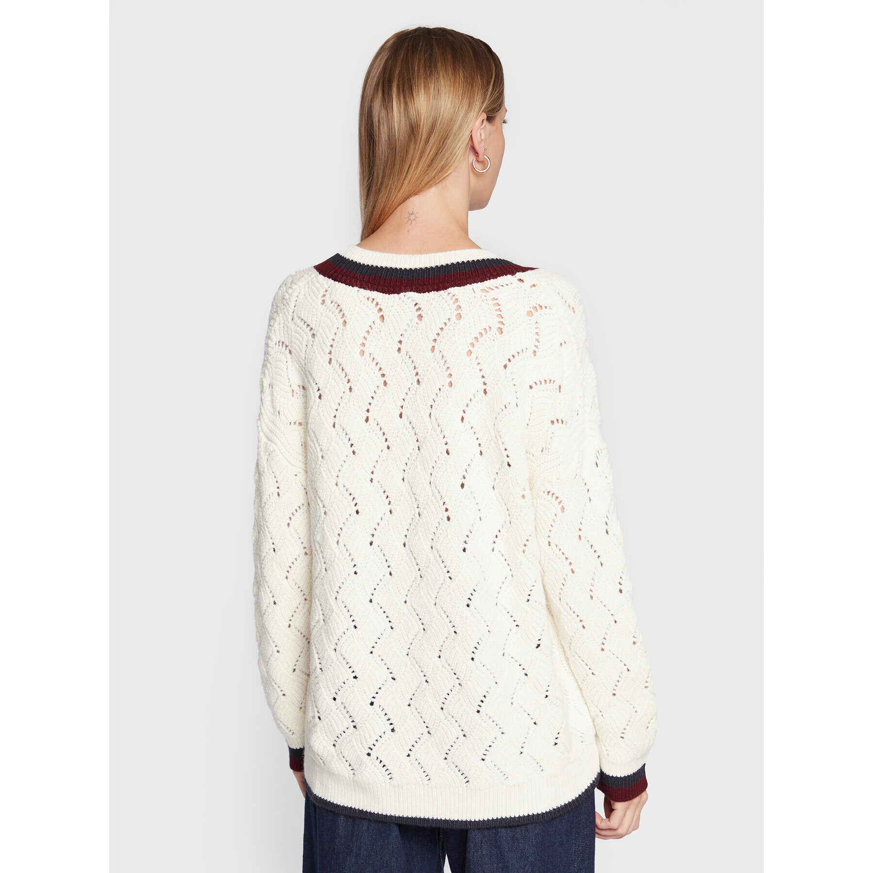Pepe Jeans Пуловер Bellamy PL701889 Екрю Relaxed Fit - Pepit.bg