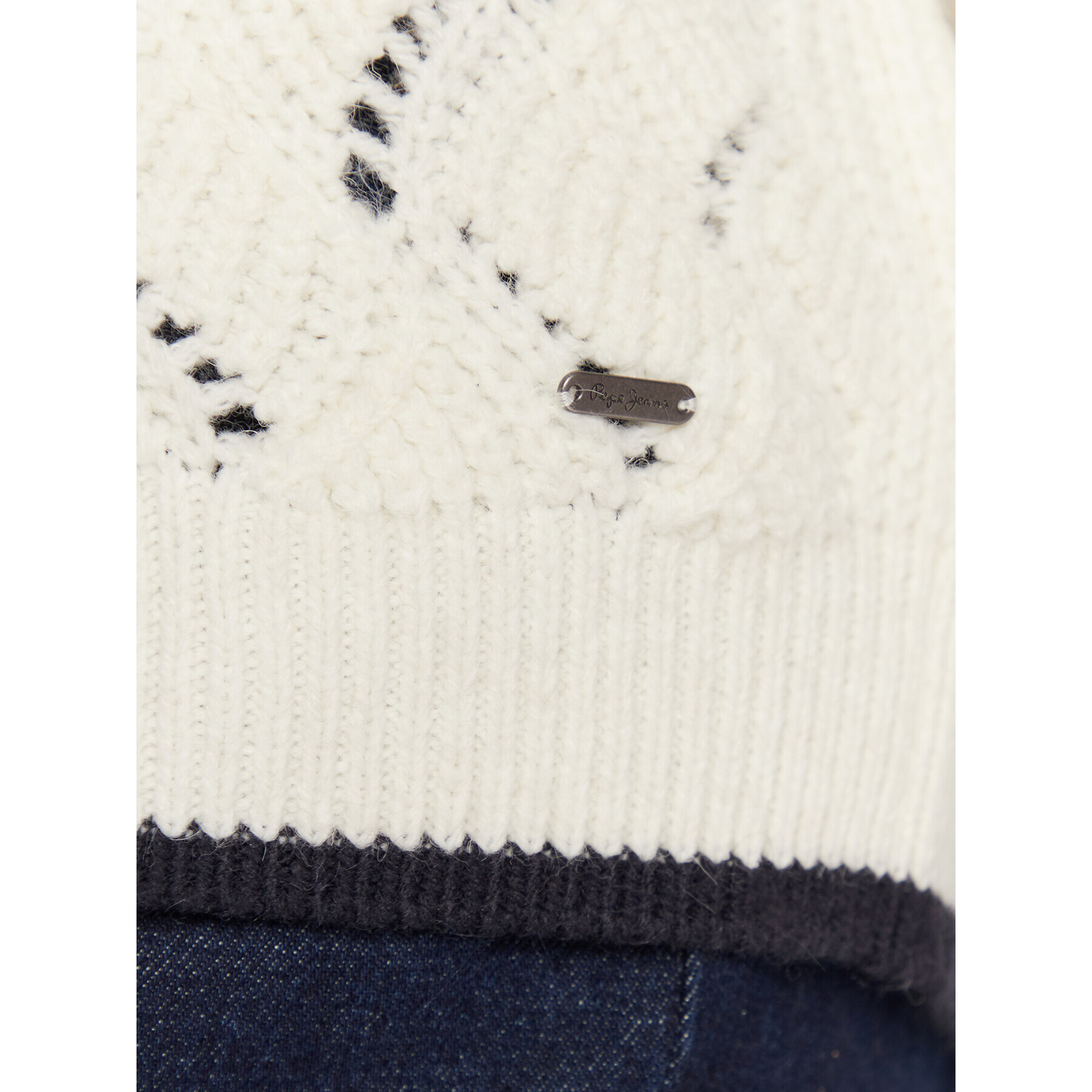 Pepe Jeans Пуловер Bellamy PL701889 Екрю Relaxed Fit - Pepit.bg