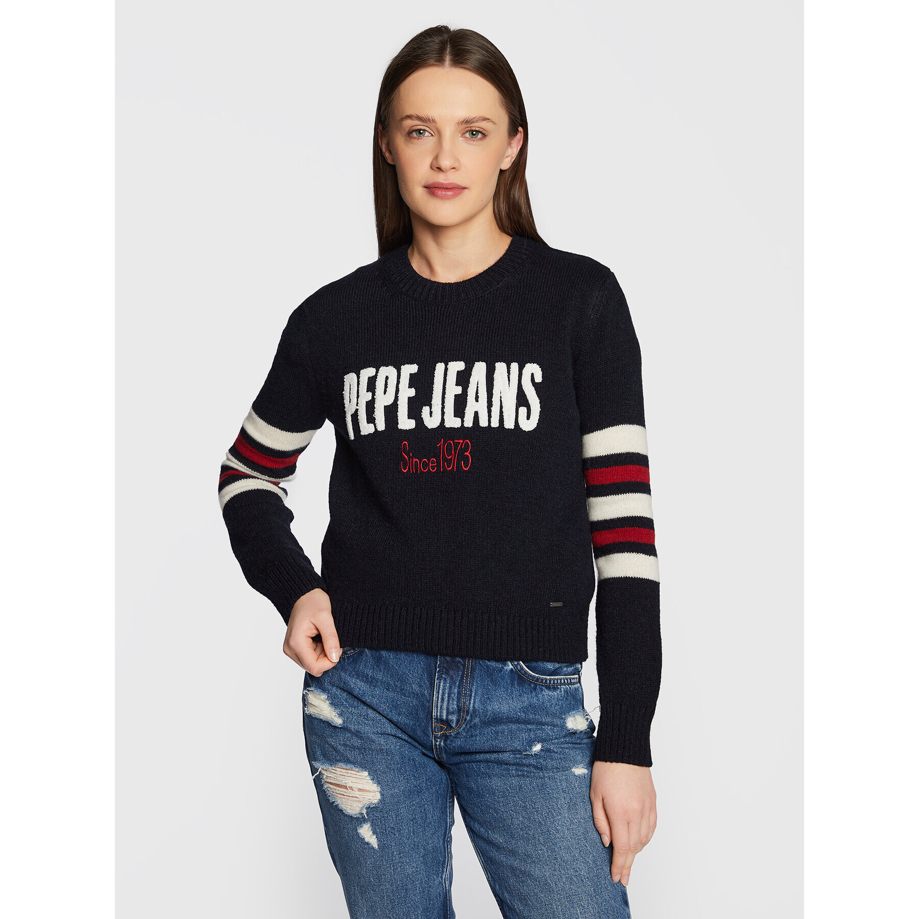 Pepe Jeans Пуловер Bobby PL701905 Тъмносин Regular Fit - Pepit.bg