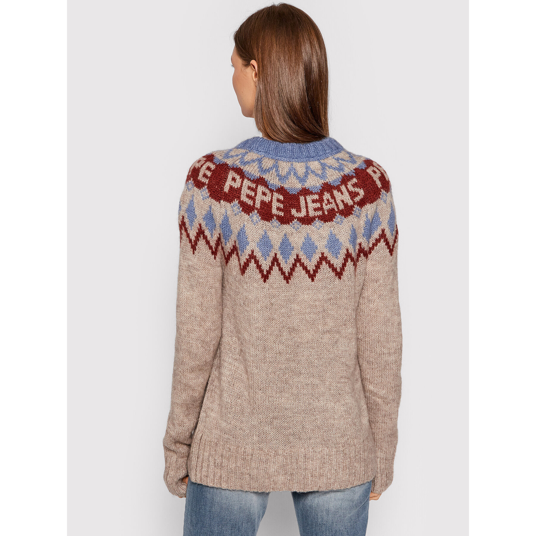 Pepe Jeans Пуловер Paige PL701793 Кафяв Regular Fit - Pepit.bg