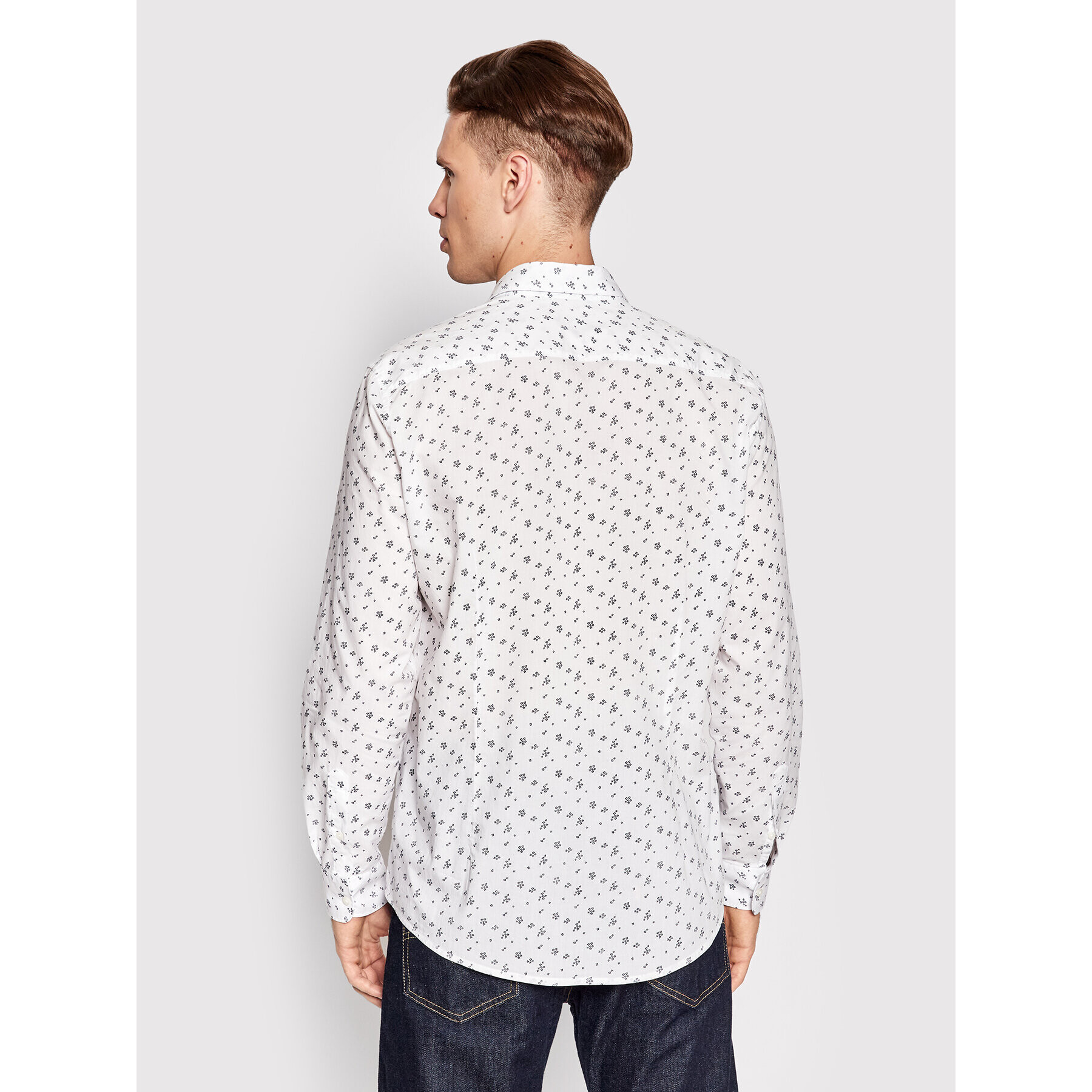 Pepe Jeans Риза Francesco PM307521 Бял Regular Fit - Pepit.bg