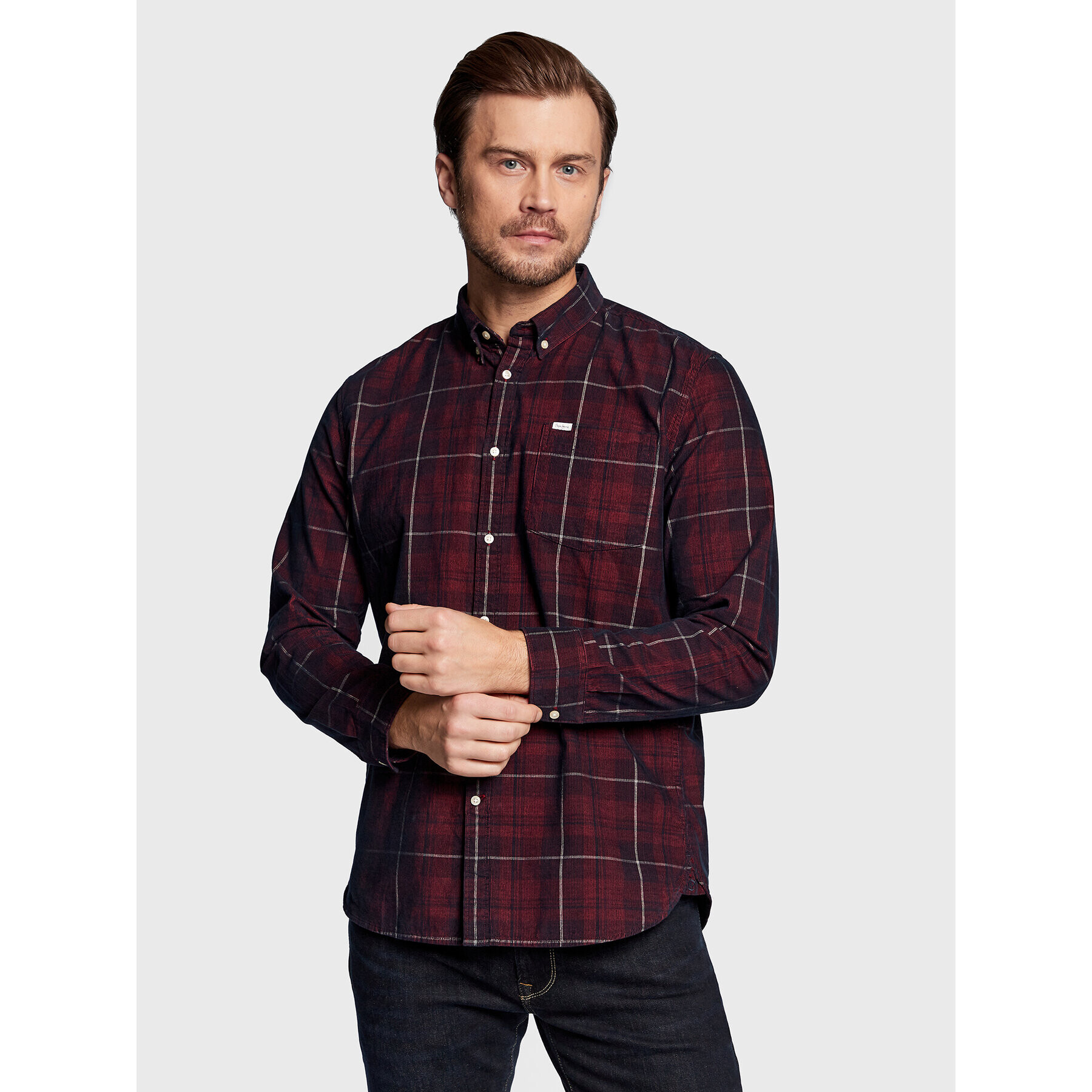 Pepe Jeans Риза Freshfield PM307661 Бордо Regular Fit - Pepit.bg