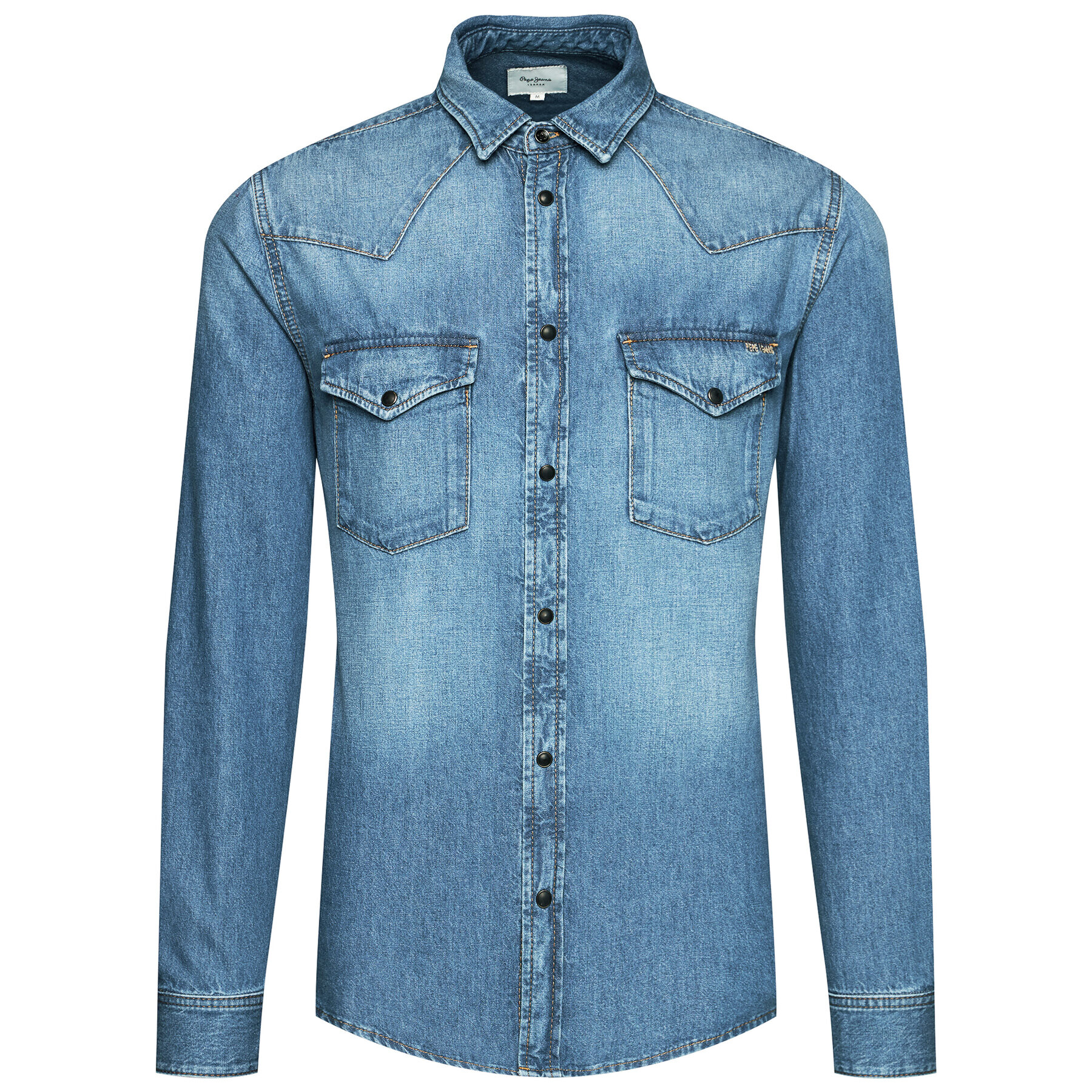 Pepe Jeans Риза Noah PM306529 Син Regular Fit - Pepit.bg