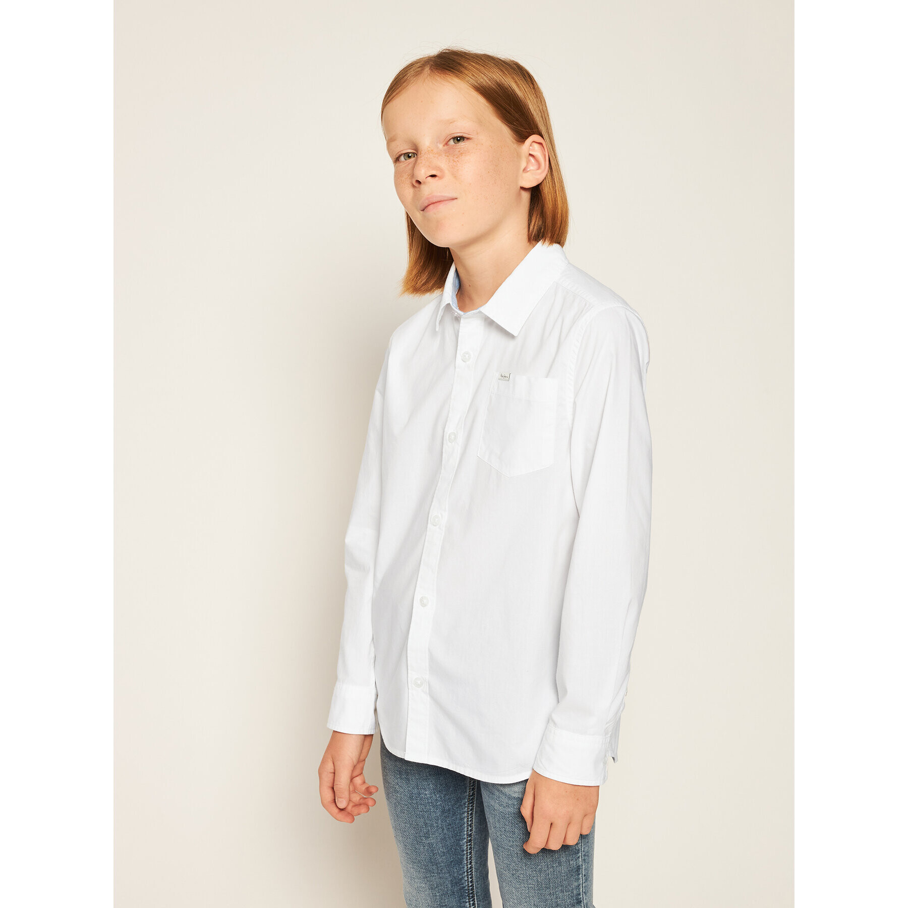 Pepe Jeans Риза PB301477 Бял Regular Fit - Pepit.bg